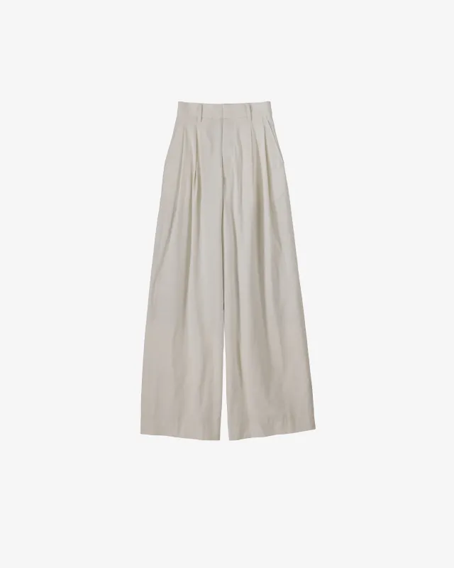 -SALE- Silk Noil Viscose Two Tuck Wide Pants sold by Graphpaper