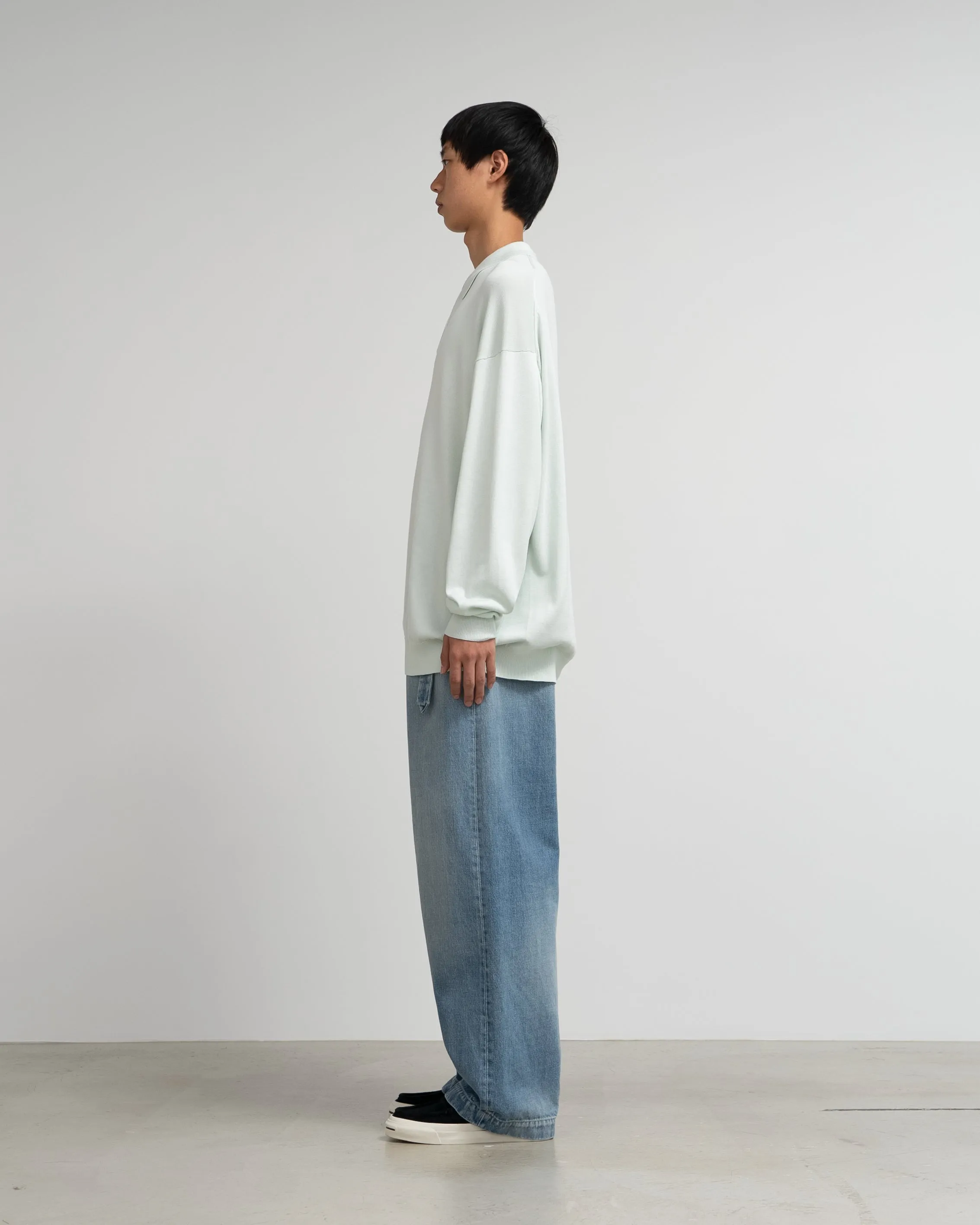 Suvin High Gauge Knit Oversized L/S Polo sold by Graphpaper product image thumbnail 3