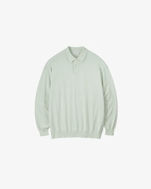 Suvin High Gauge Knit Oversized L/S Polo sold by Graphpaper