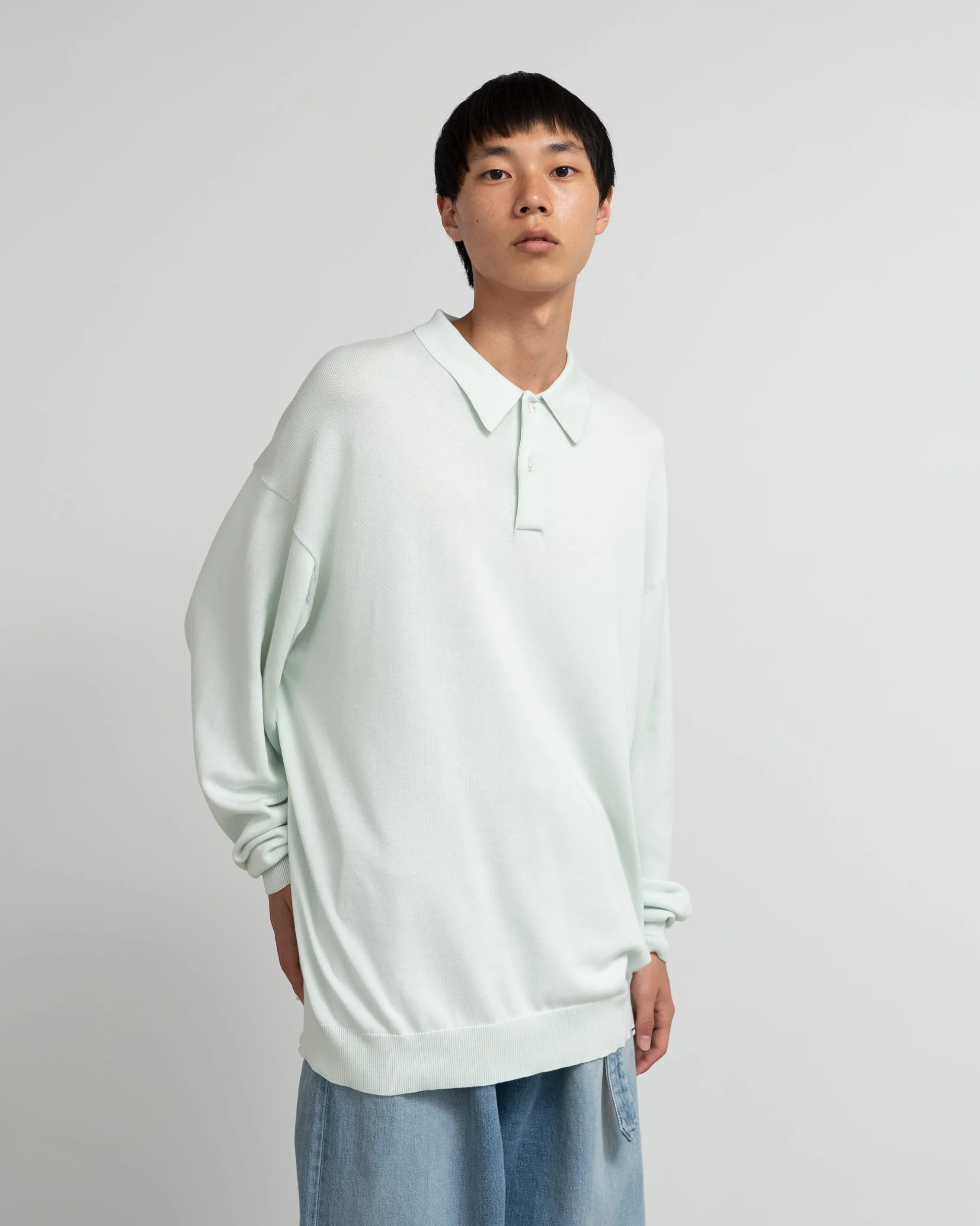Suvin High Gauge Knit Oversized L/S Polo sold by Graphpaper product image thumbnail 5
