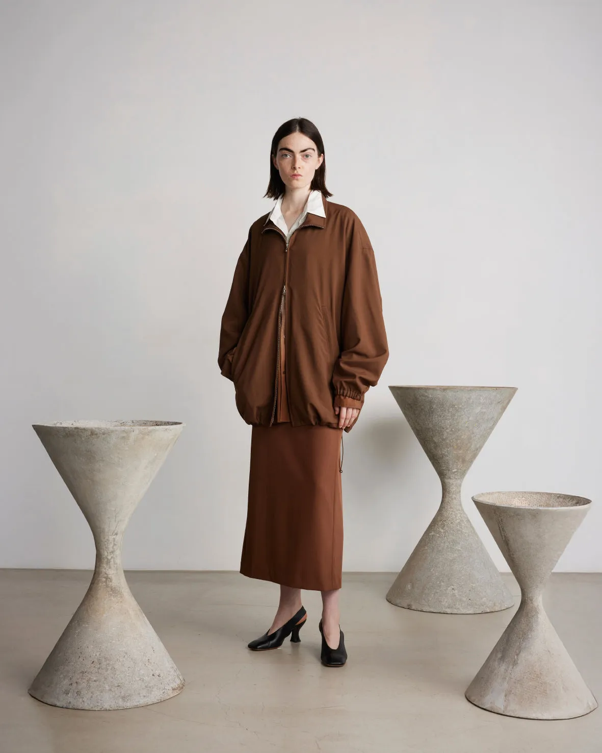 -SALE- Techno Wool Nylon Easy Pencil Skirt sold by Graphpaper product image thumbnail 4