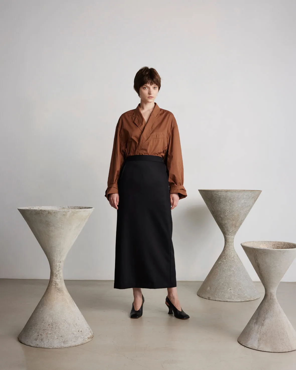 -SALE- Techno Wool Nylon Easy Pencil Skirt sold by Graphpaper product image thumbnail 5