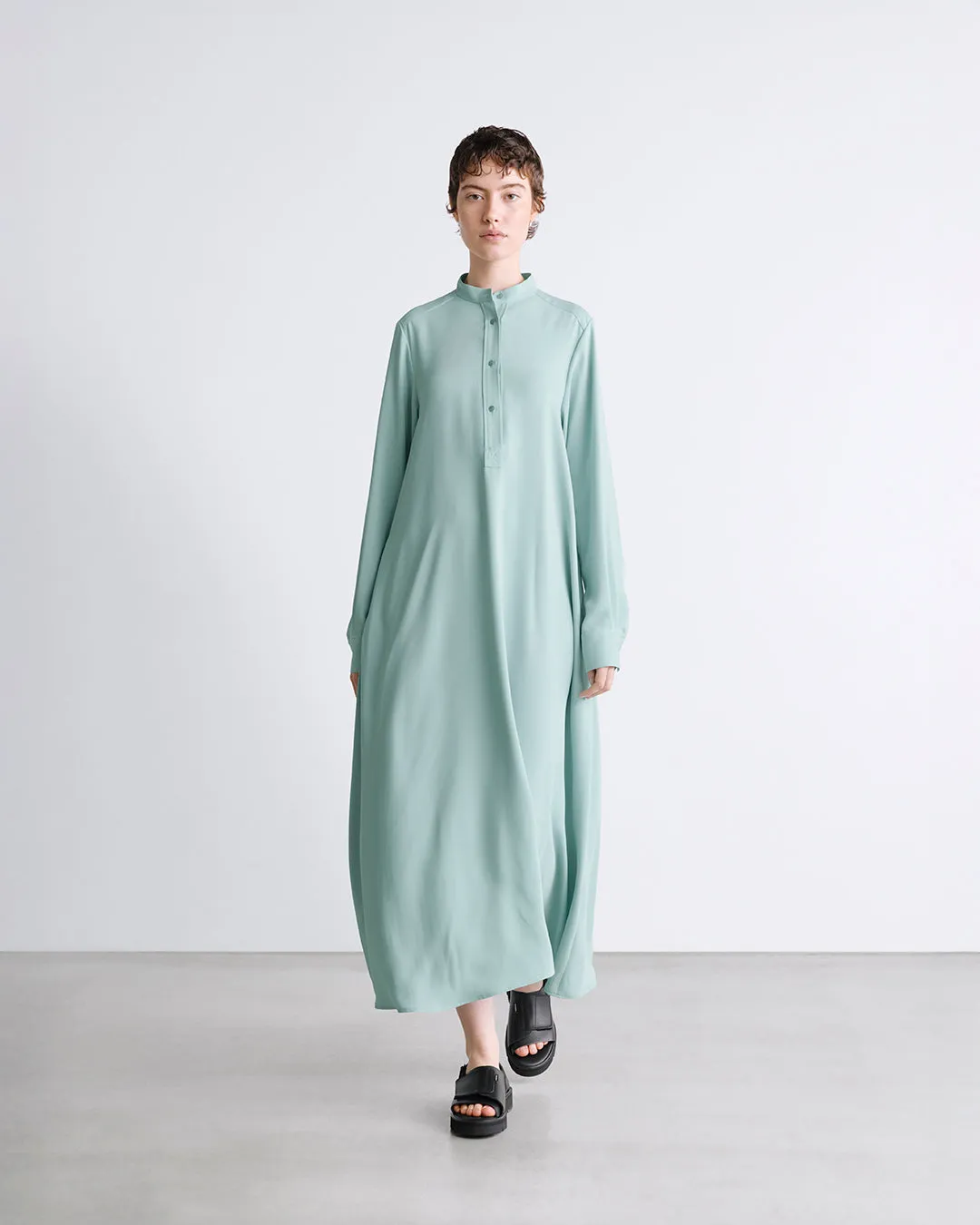 Satin Band Collar Dress sold by Graphpaper product image thumbnail 3