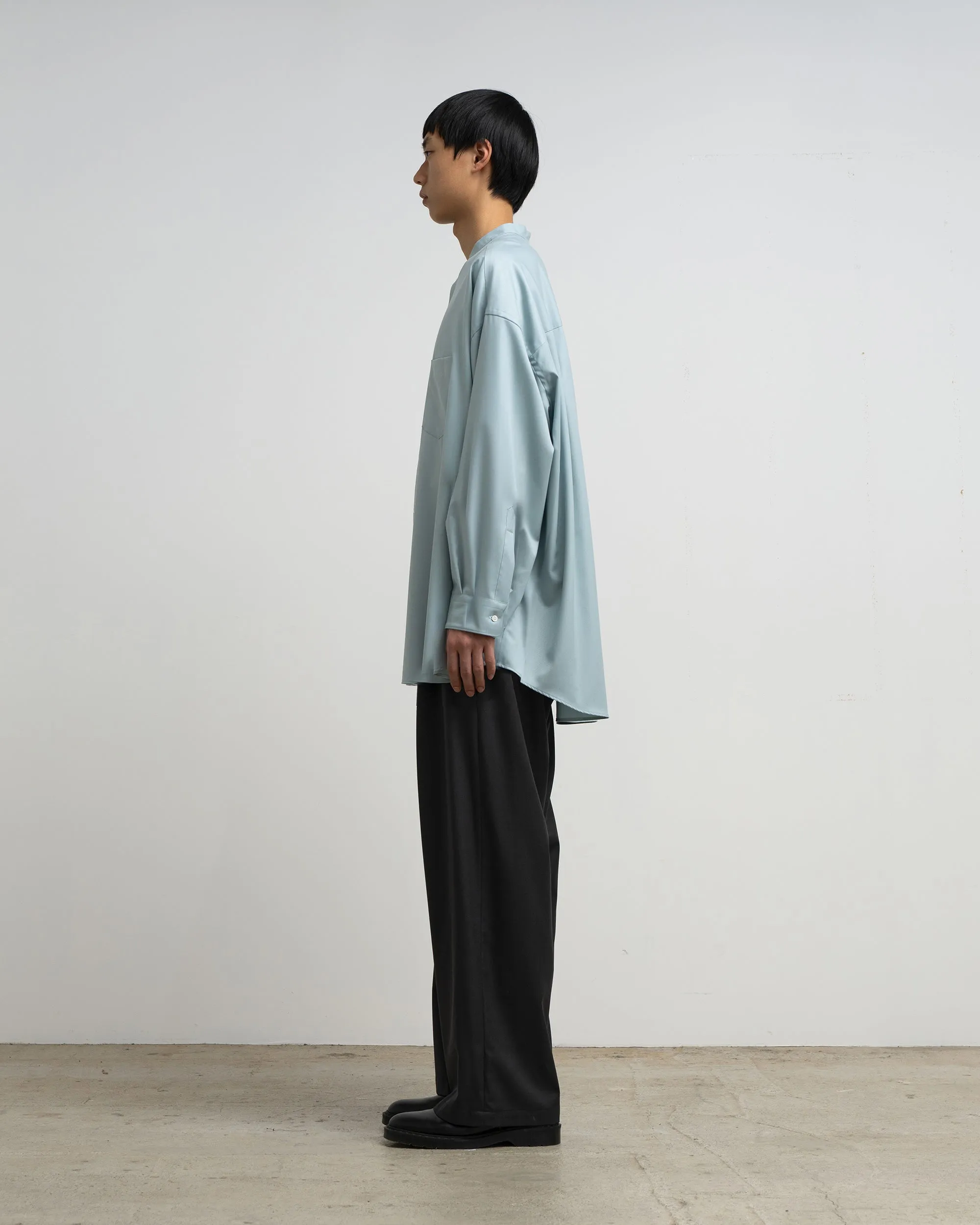 Extra Fine Wool L/S Oversized Band Collar Shirt sold by Graphpaper product image thumbnail 5