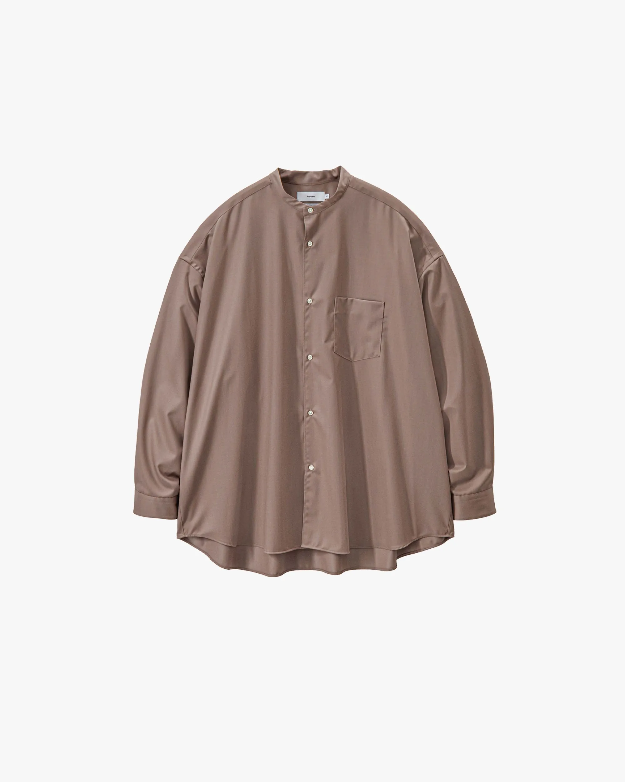 Extra Fine Wool L/S Oversized Band Collar Shirt sold by Graphpaper product image thumbnail 3