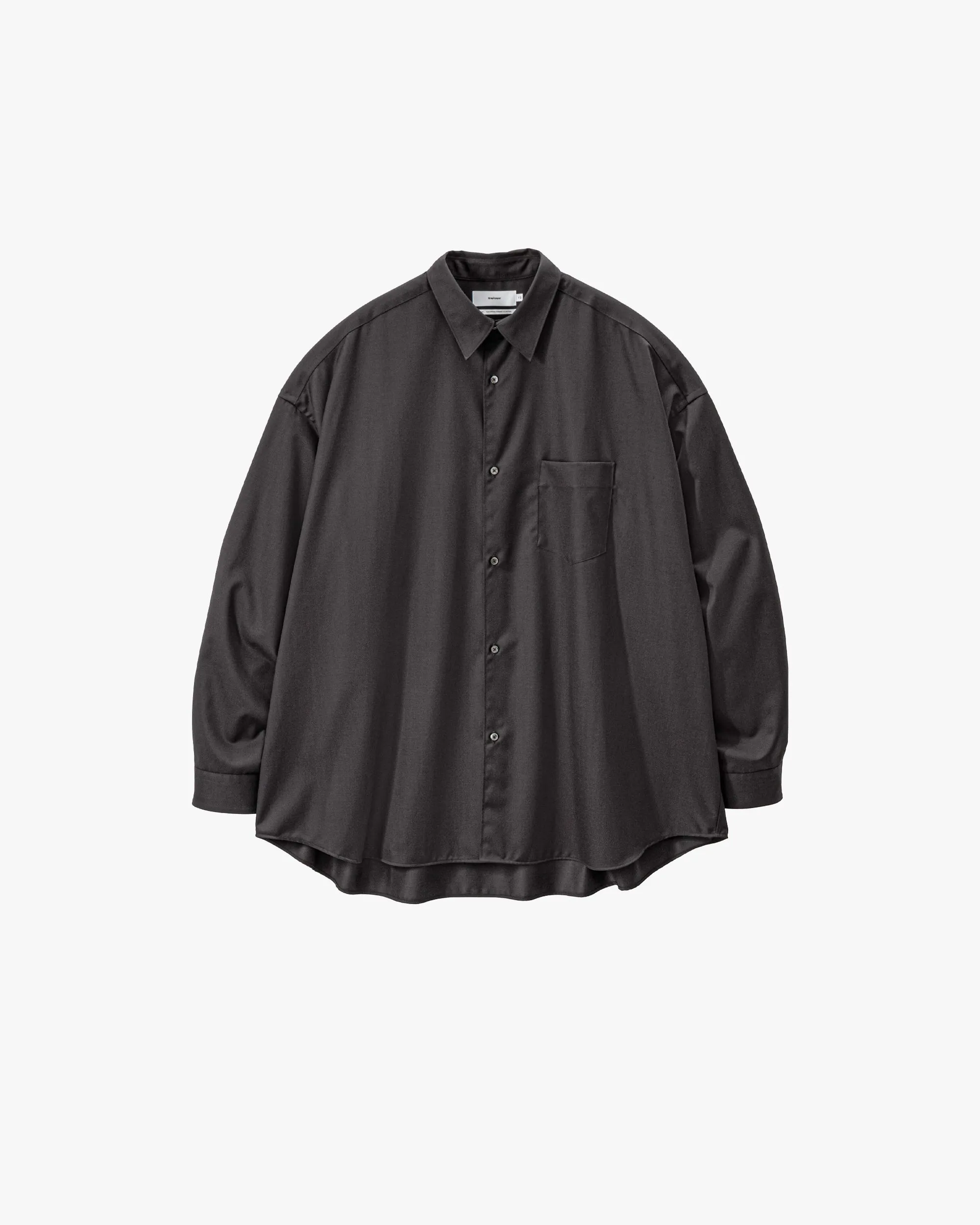 Extra Fine Wool L/S Oversized Regular Collar Shirt sold by Graphpaper product image thumbnail 3