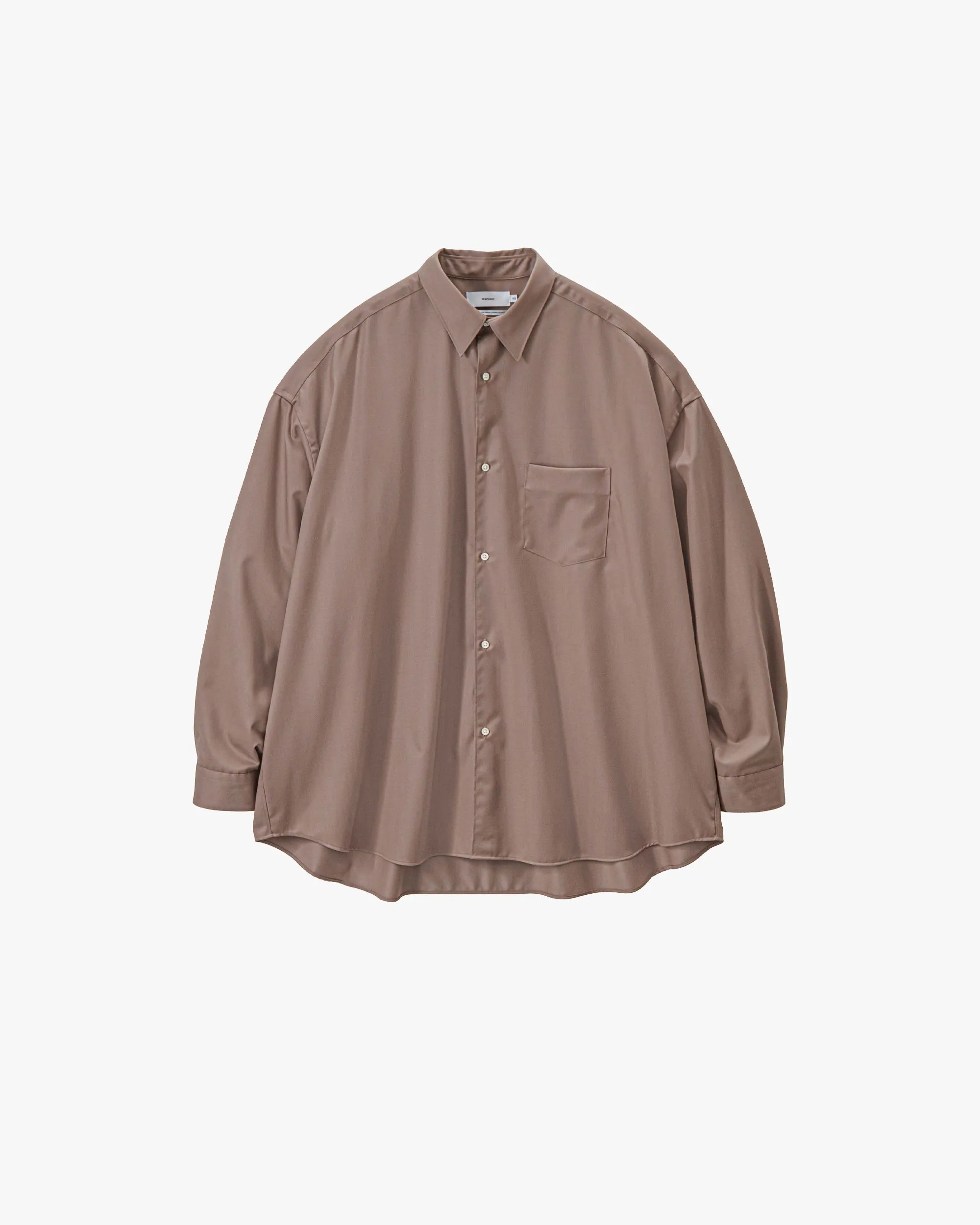 Extra Fine Wool L/S Oversized Regular Collar Shirt sold by Graphpaper product image thumbnail 2