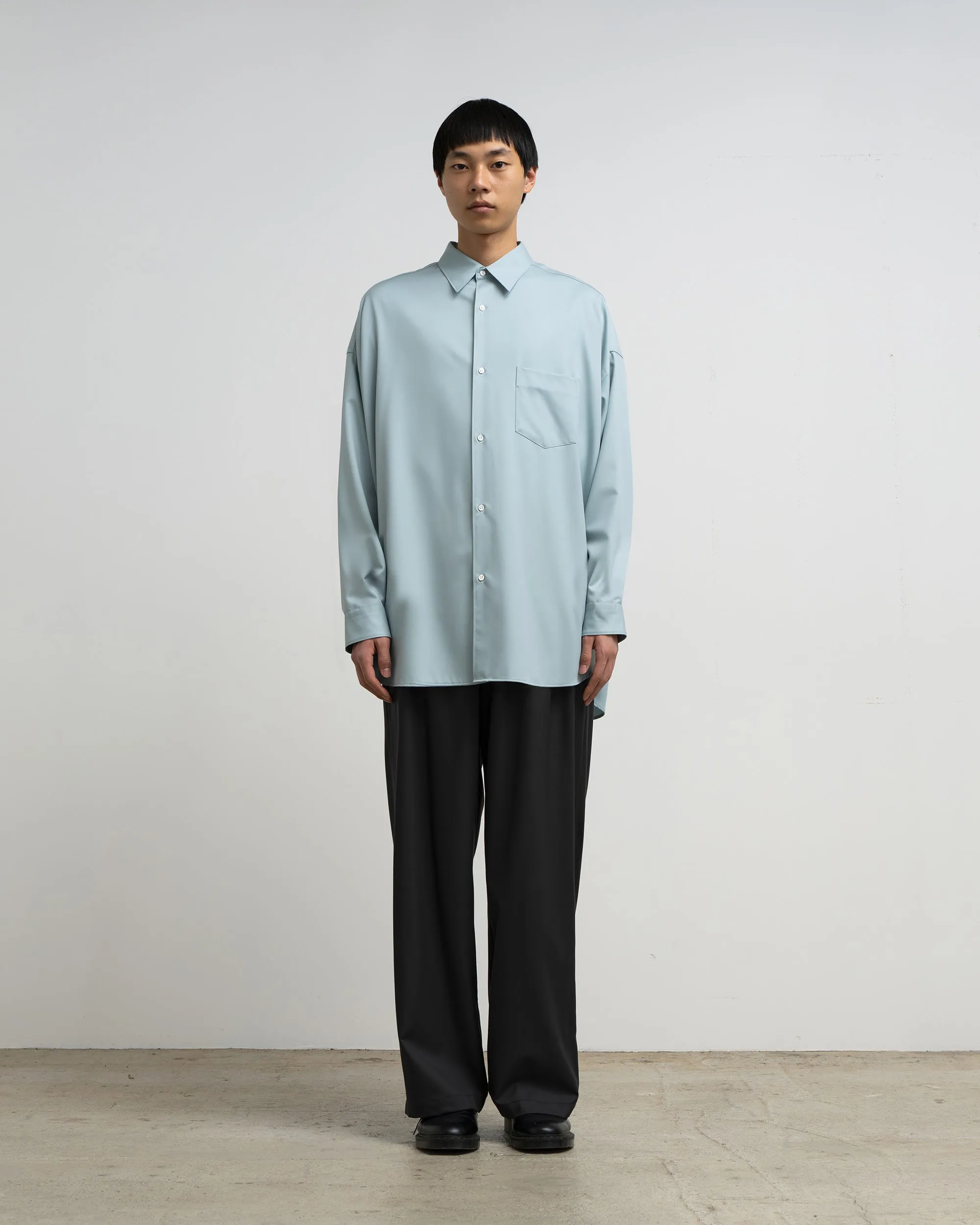Extra Fine Wool L/S Oversized Regular Collar Shirt sold by Graphpaper product image thumbnail 4