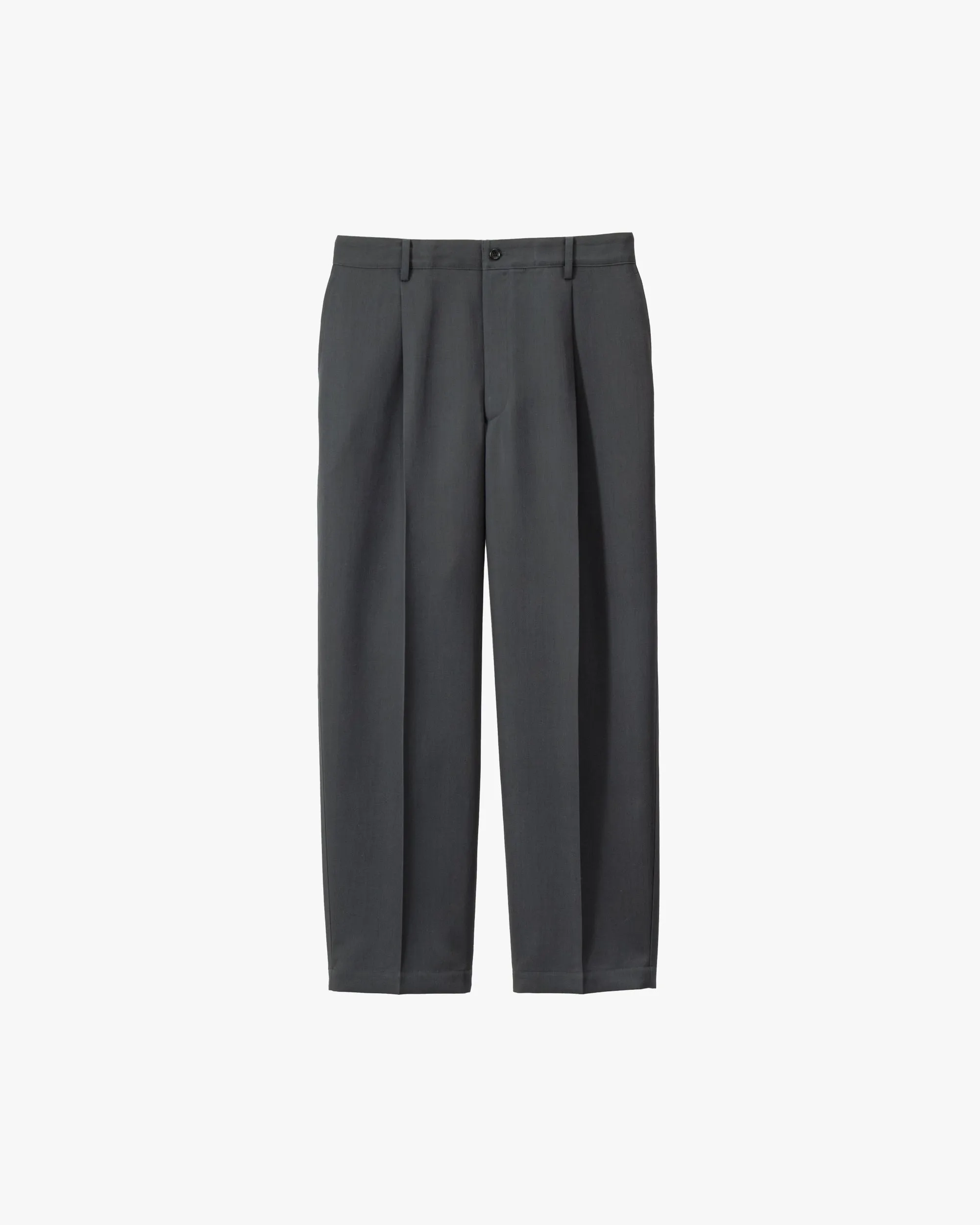 Scale Off Wool Wide Tapered Slacks sold by Graphpaper