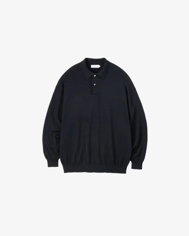 Suvin High Gauge Knit Oversized L/S Polo sold by Graphpaper