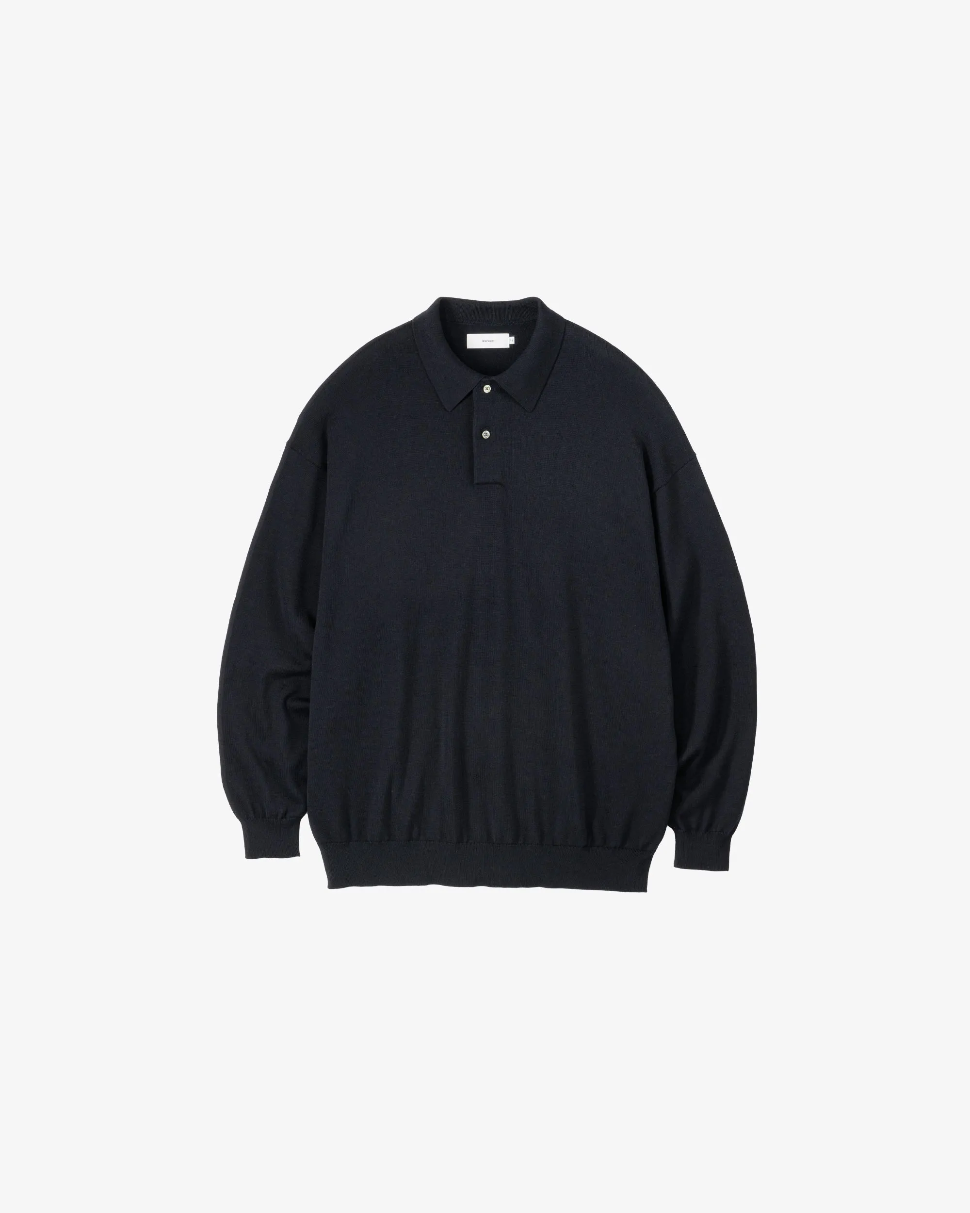 Suvin High Gauge Knit Oversized L/S Polo sold by Graphpaper