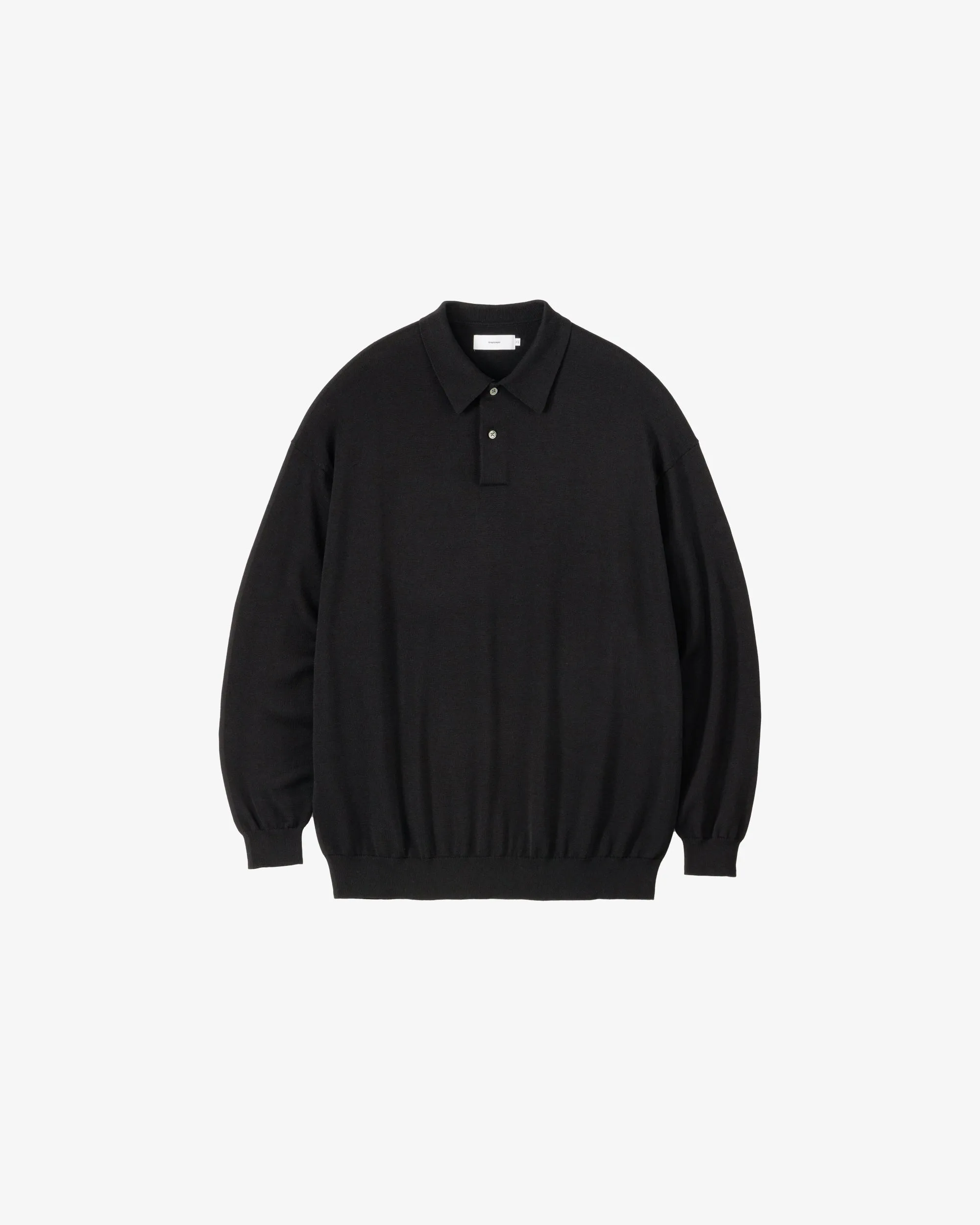Suvin High Gauge Knit Oversized L/S Polo sold by Graphpaper product image thumbnail 2