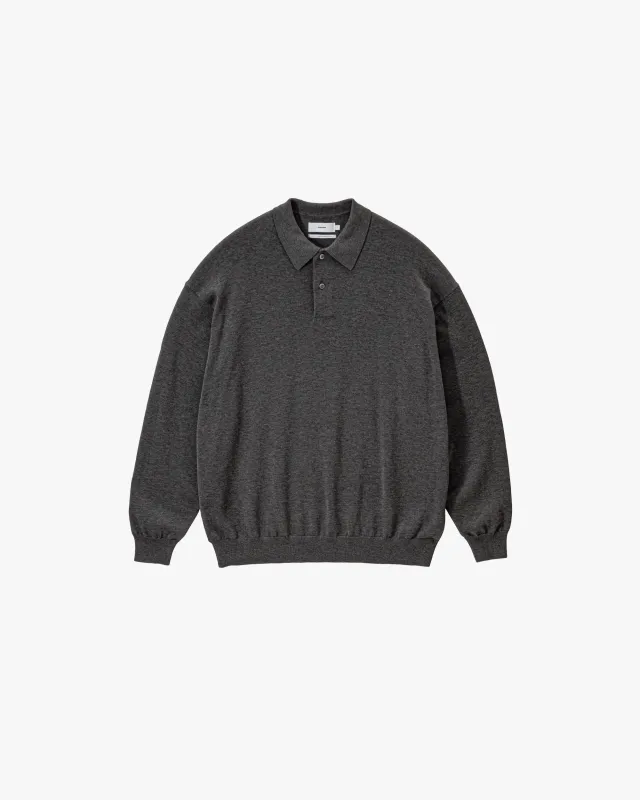 Suvin High Gauge Knit Oversized L/S Polo sold by Graphpaper
