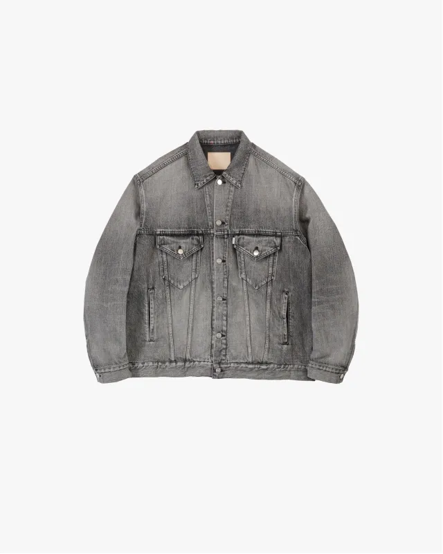Selvage Denim Trucker Jacket -LIGHT FADE- made by Graphpaper