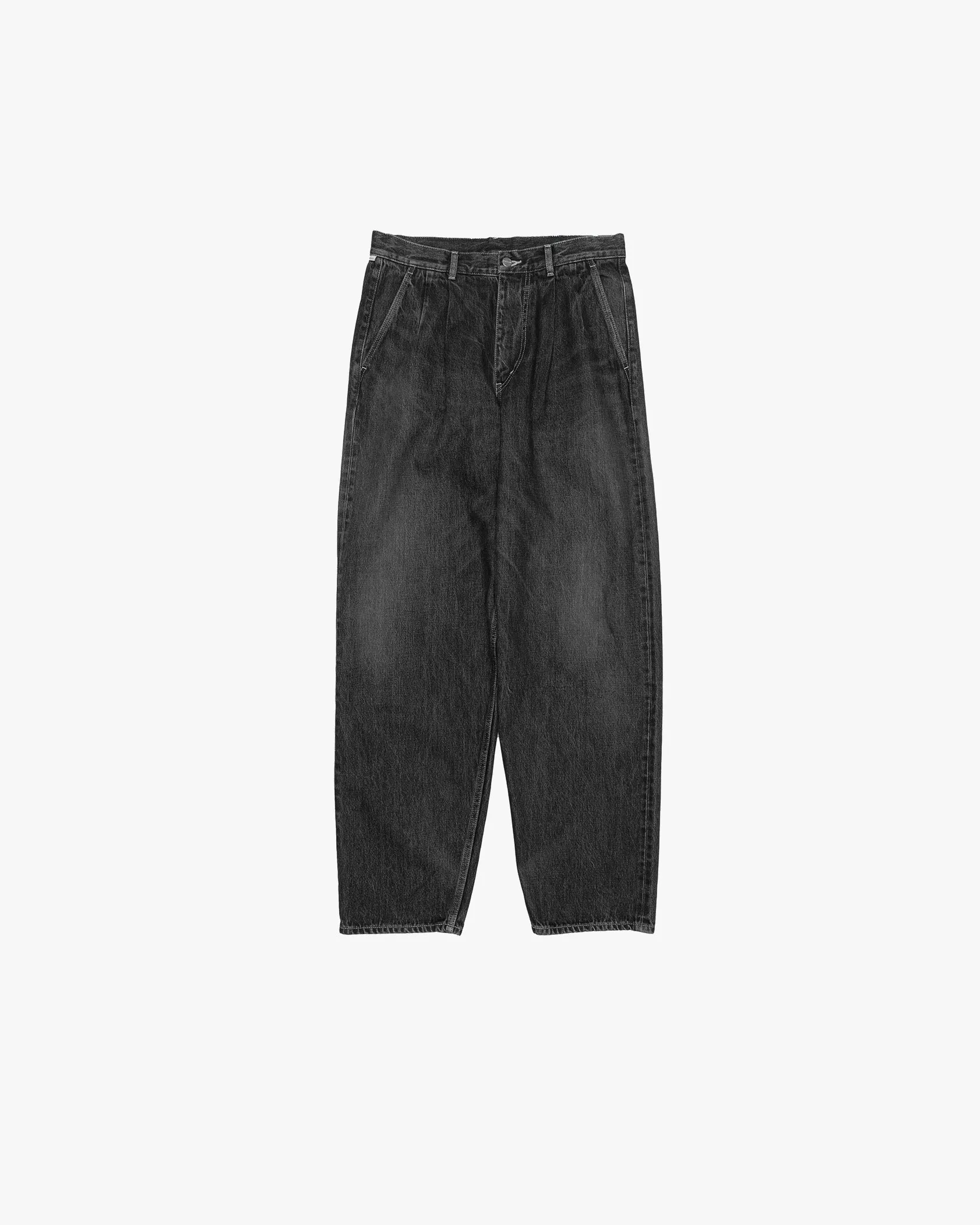 Selvage Denim Two Tuck Tapered Pants -DARK FADE- sold by Graphpaper