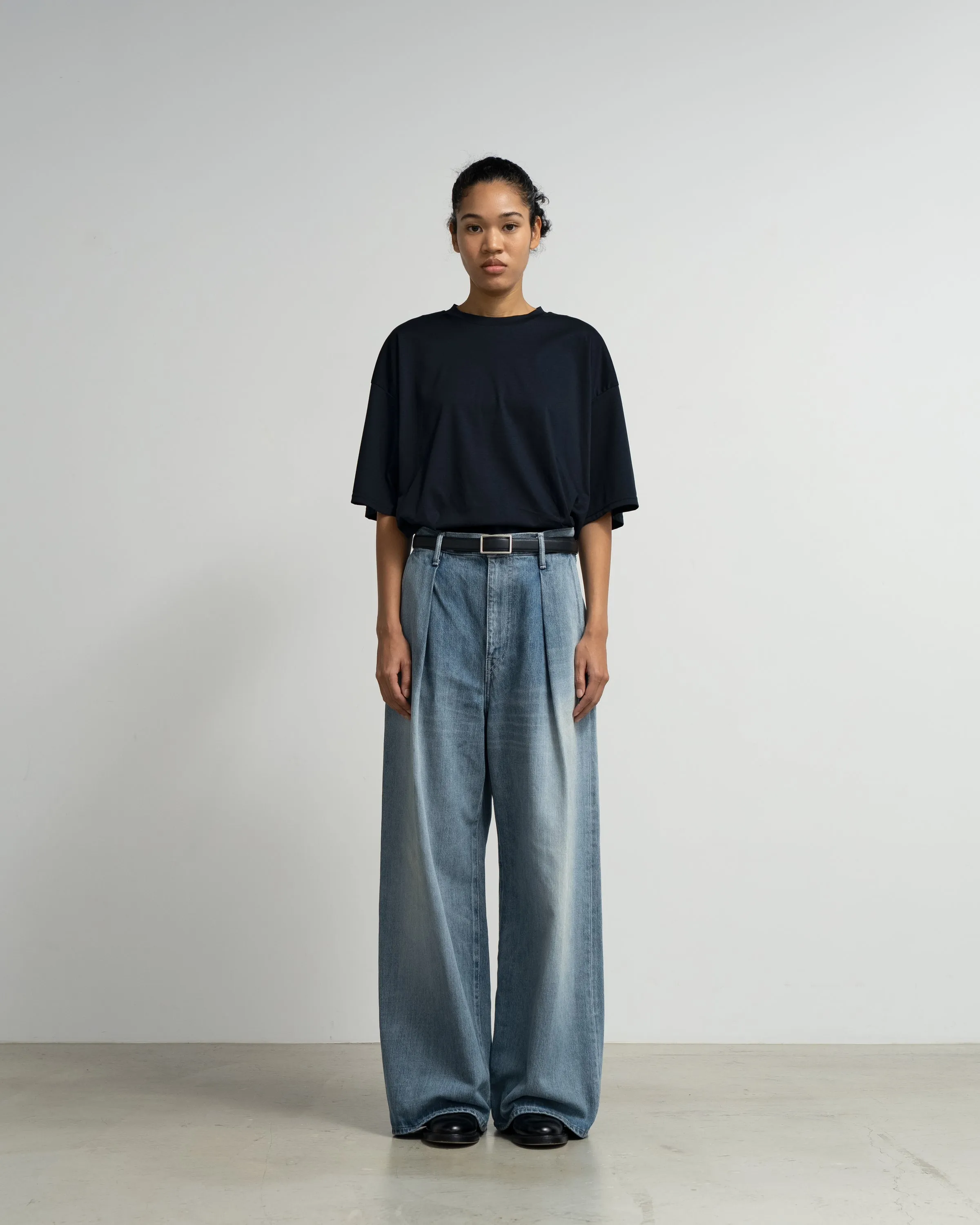 Selvage Denim Two Tuck Wide Pants-LIGHT FADE- sold by Graphpaper product image thumbnail 3