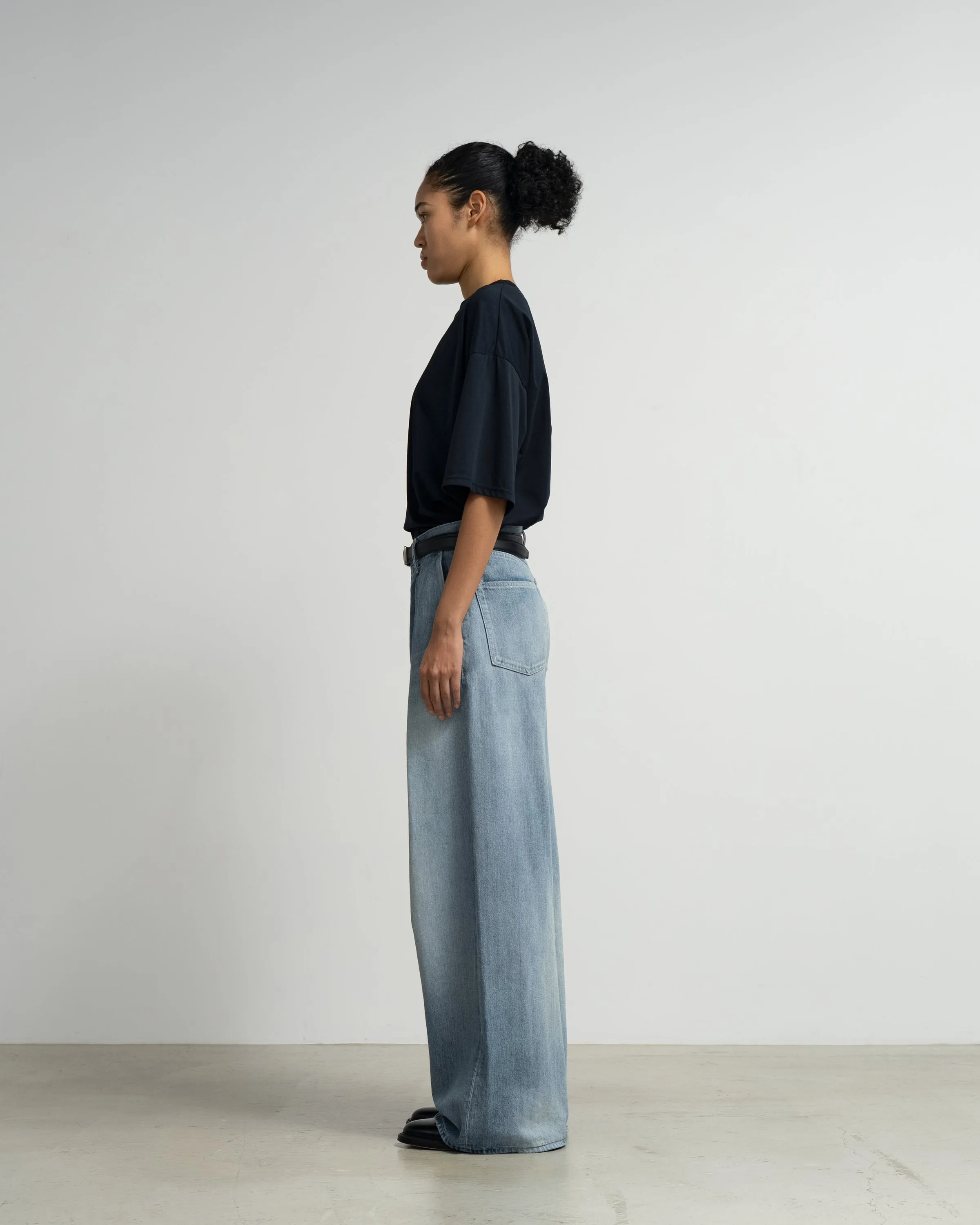 Selvage Denim Two Tuck Wide Pants-LIGHT FADE- sold by Graphpaper product image thumbnail 4