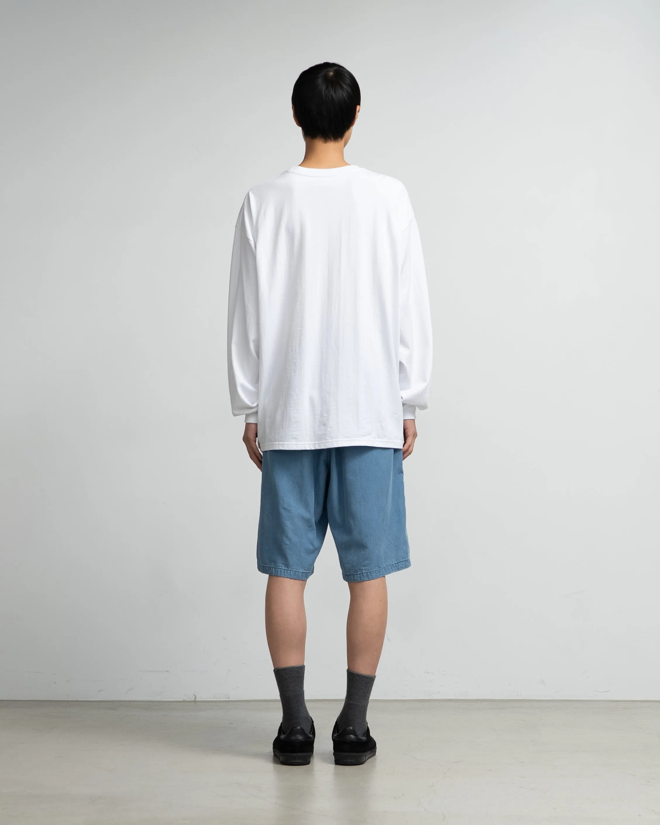 SIDOGRAS Indigo Poplin Track Shorts sold by Graphpaper product image thumbnail 5