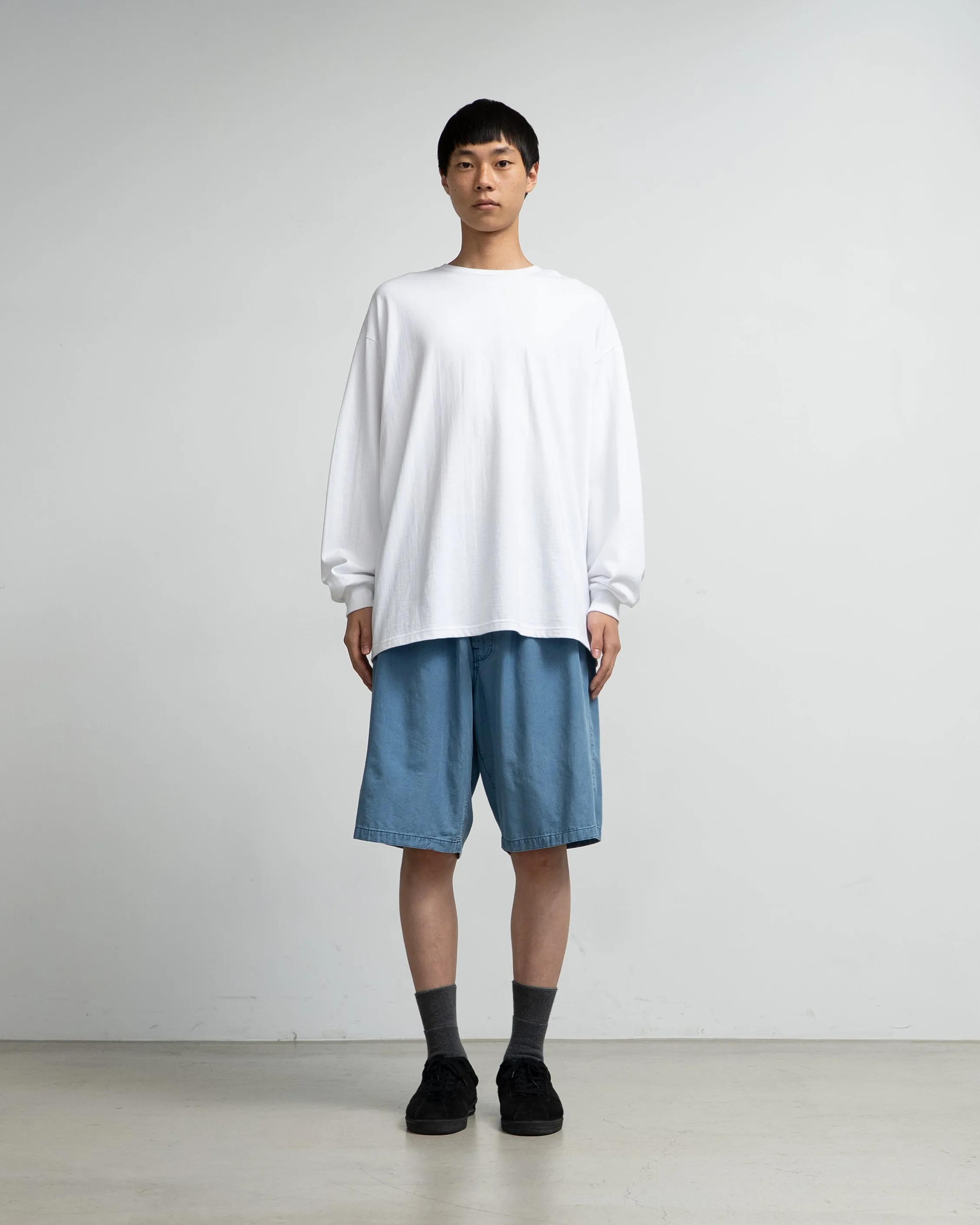 SIDOGRAS Indigo Poplin Track Shorts sold by Graphpaper product image thumbnail 3