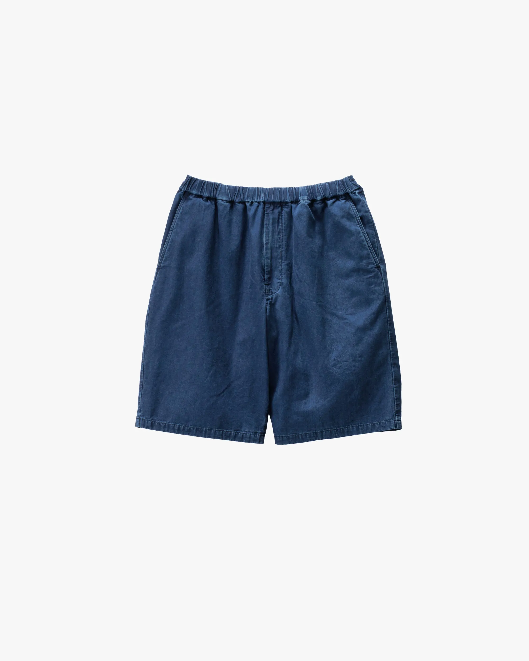 SIDOGRAS Indigo Poplin Track Shorts sold by Graphpaper