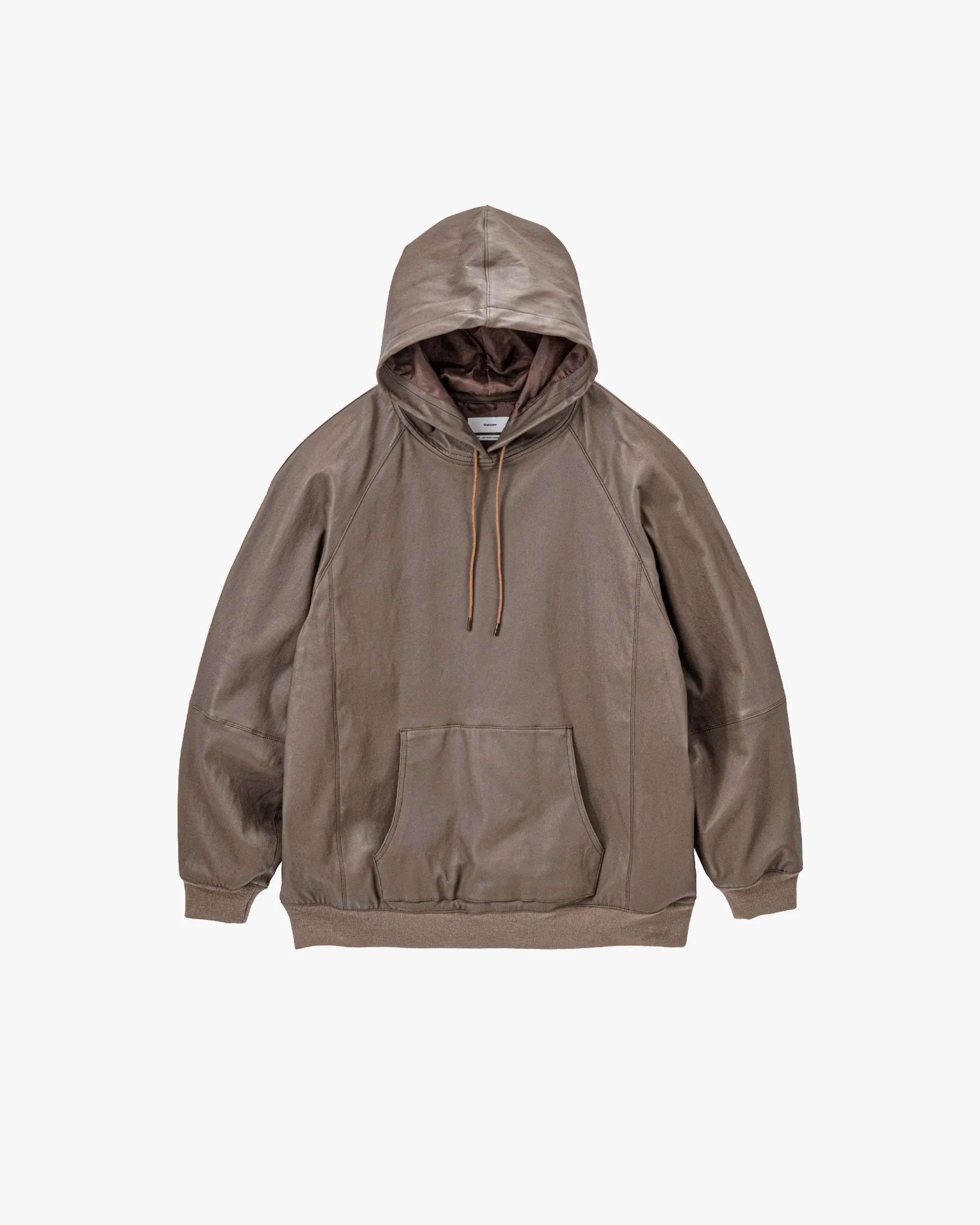 Bonded Leather Hooded Pullover sold by Graphpaper