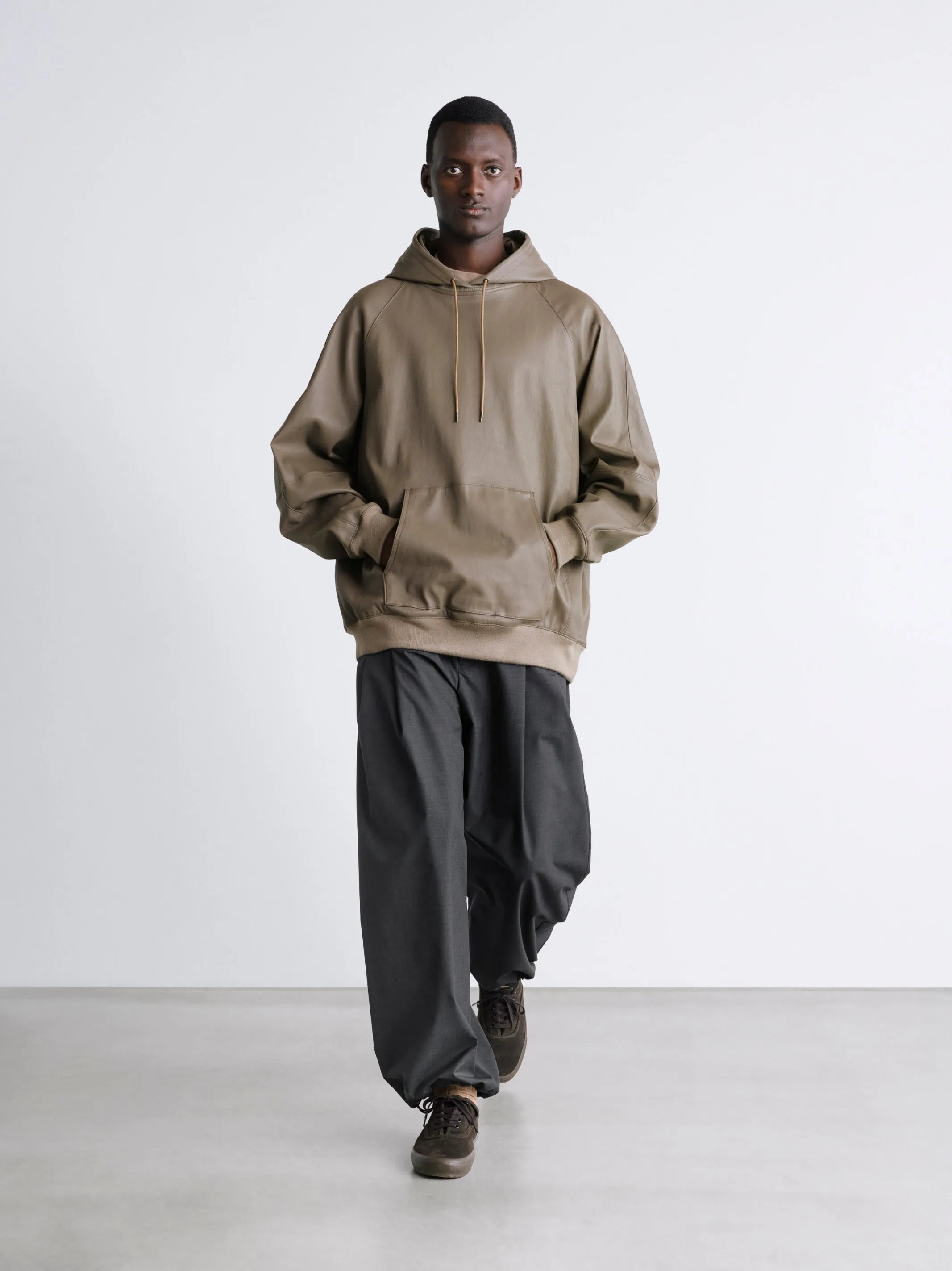 Bonded Leather Hooded Pullover sold by Graphpaper product image thumbnail 3