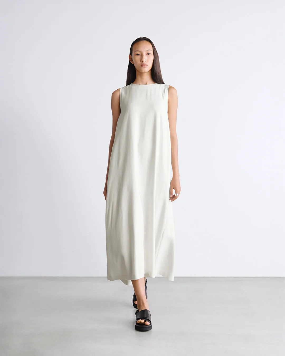 Viscose Cupro Back Satin Sleeveless Dress sold by Graphpaper product image thumbnail 4