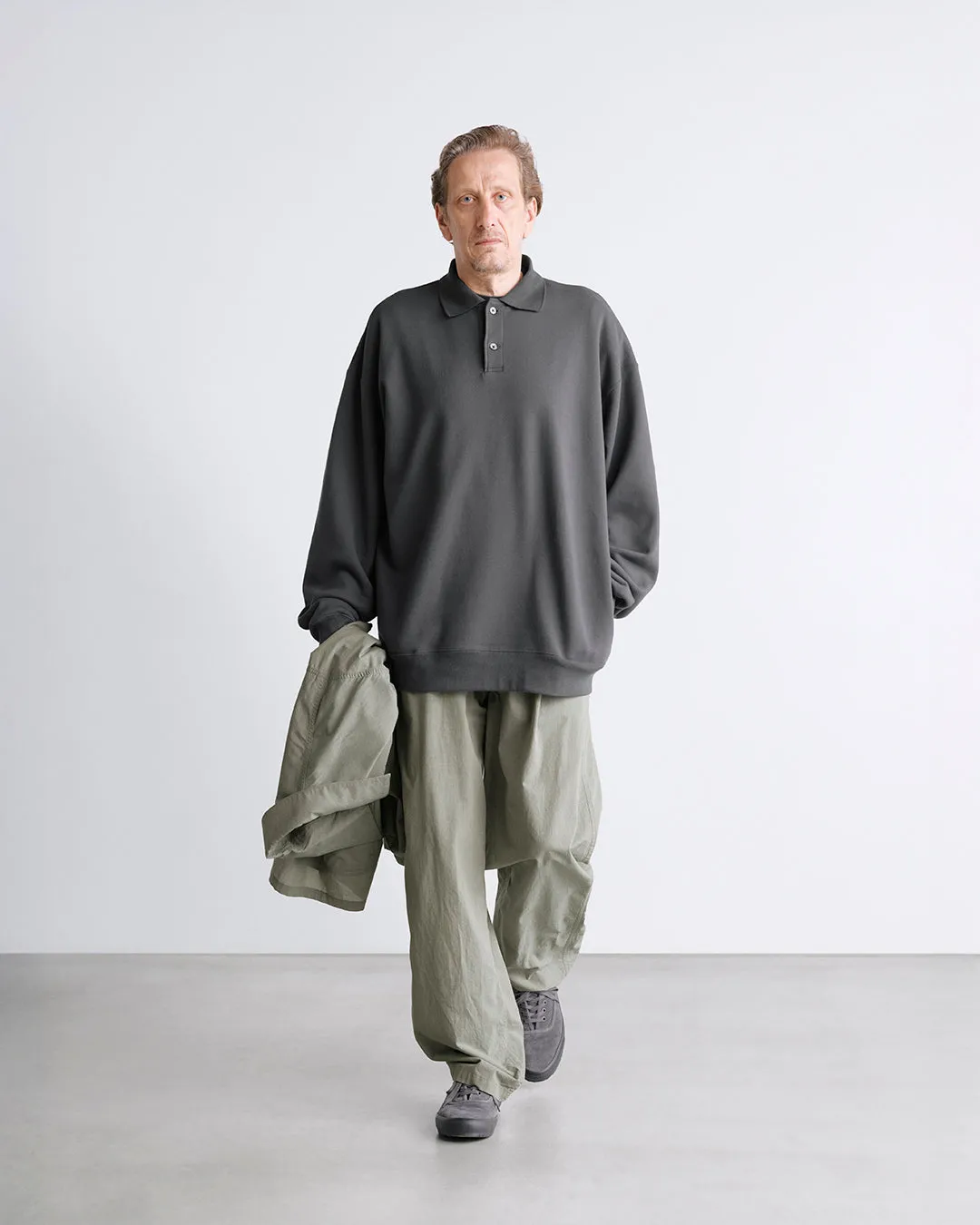 Cotton Wool Poplin Oversized Slacks sold by Graphpaper product image thumbnail 4