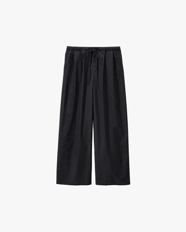 Fine Heather Wool Drawstring Wide Pants sold by Graphpaper