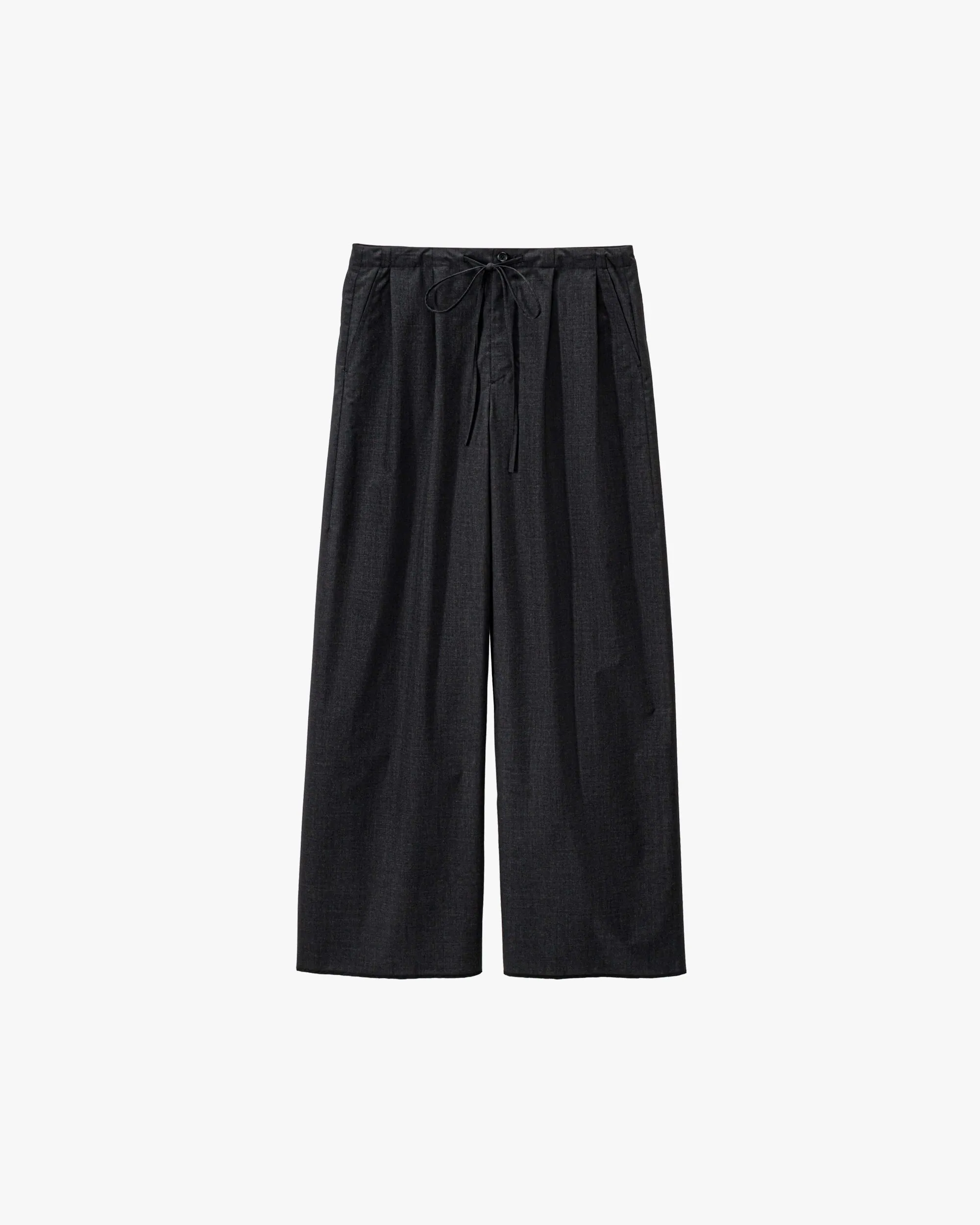 Fine Heather Wool Drawstring Wide Pants sold by Graphpaper