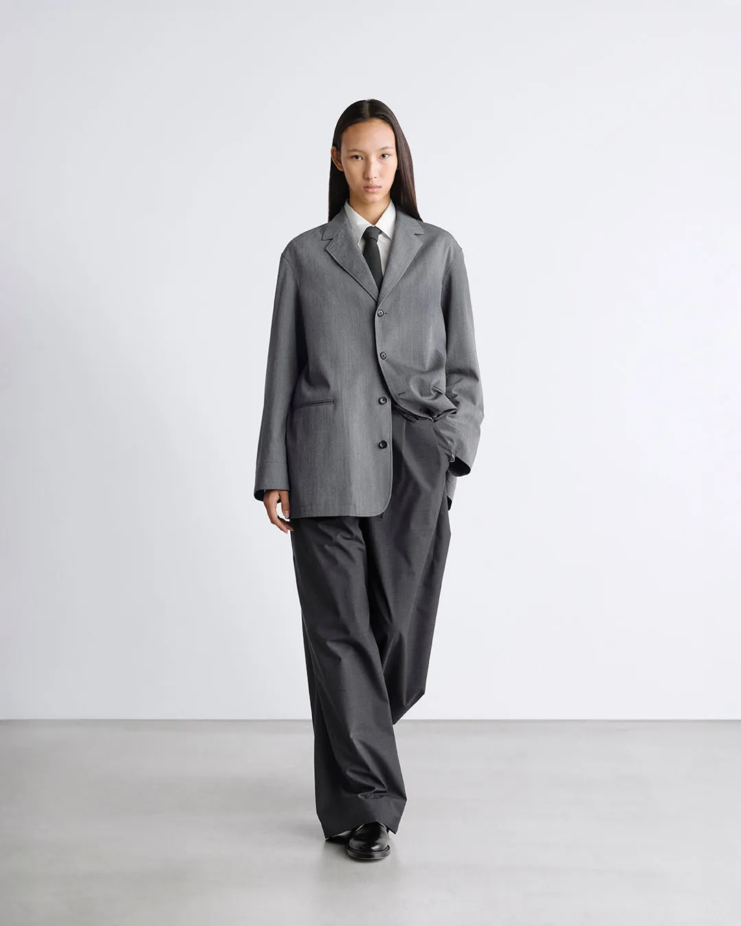 Fine Heather Wool Drawstring Wide Pants sold by Graphpaper product image thumbnail 4