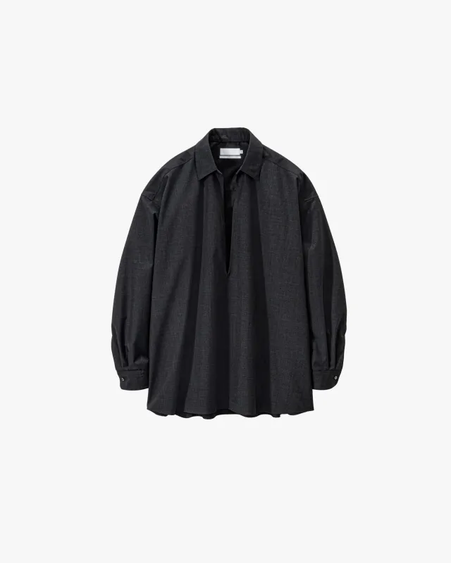 Fine Heather Wool L/S Skipper Shirt sold by Graphpaper