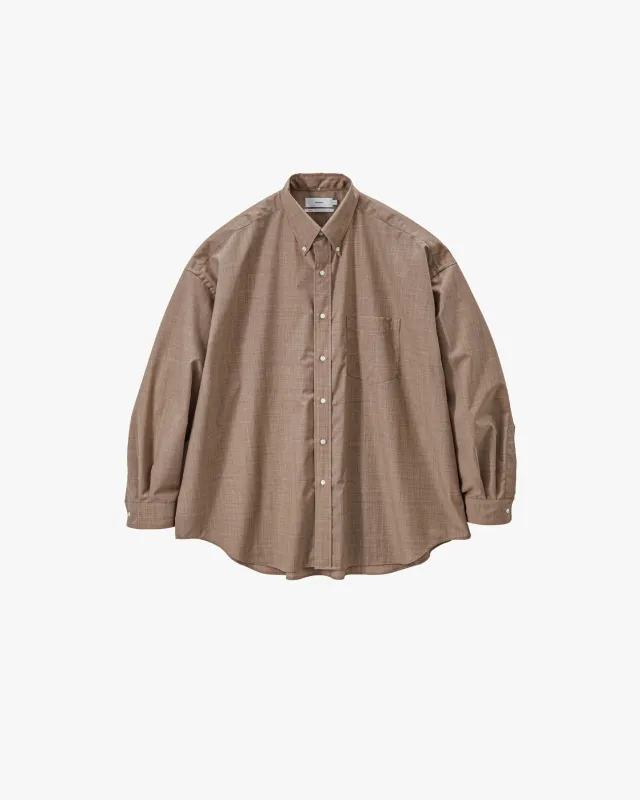 Fine Wool Heather Oversized L/S BD Shirt sold by Graphpaper