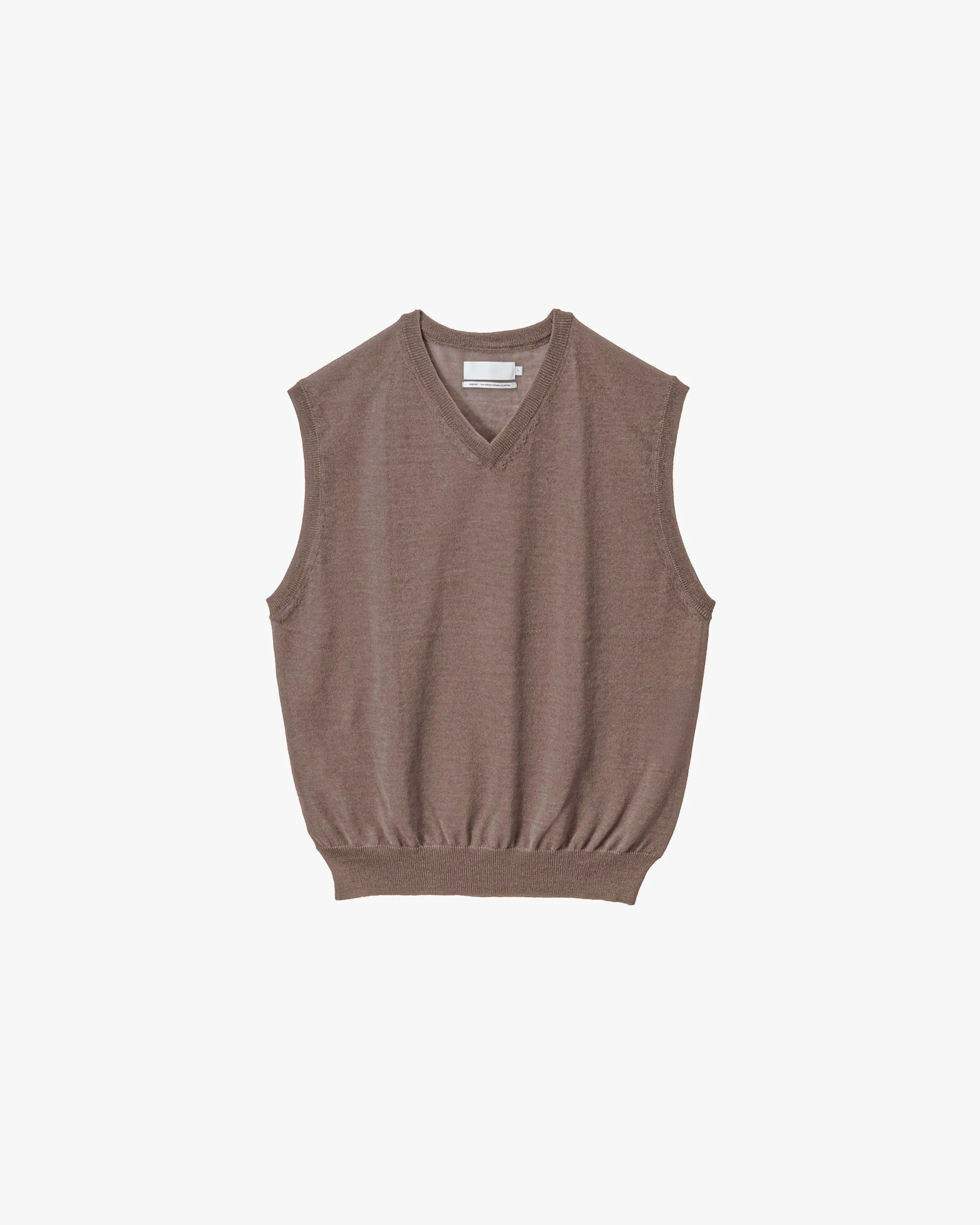 Coiled Wool Nylon V Neck Knit Vest sold by Graphpaper product image thumbnail 3