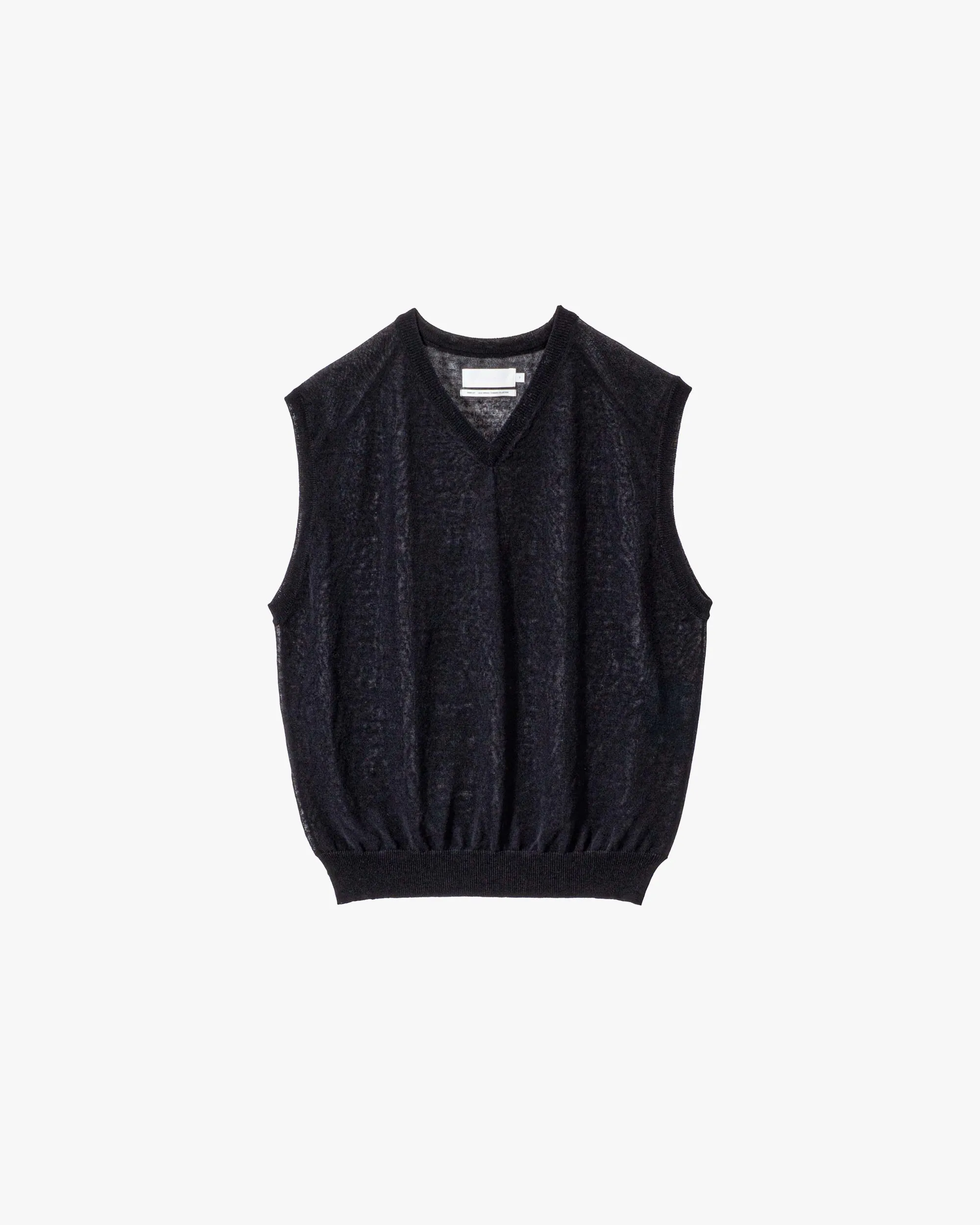 Coiled Wool Nylon V Neck Knit Vest sold by Graphpaper product image thumbnail 4