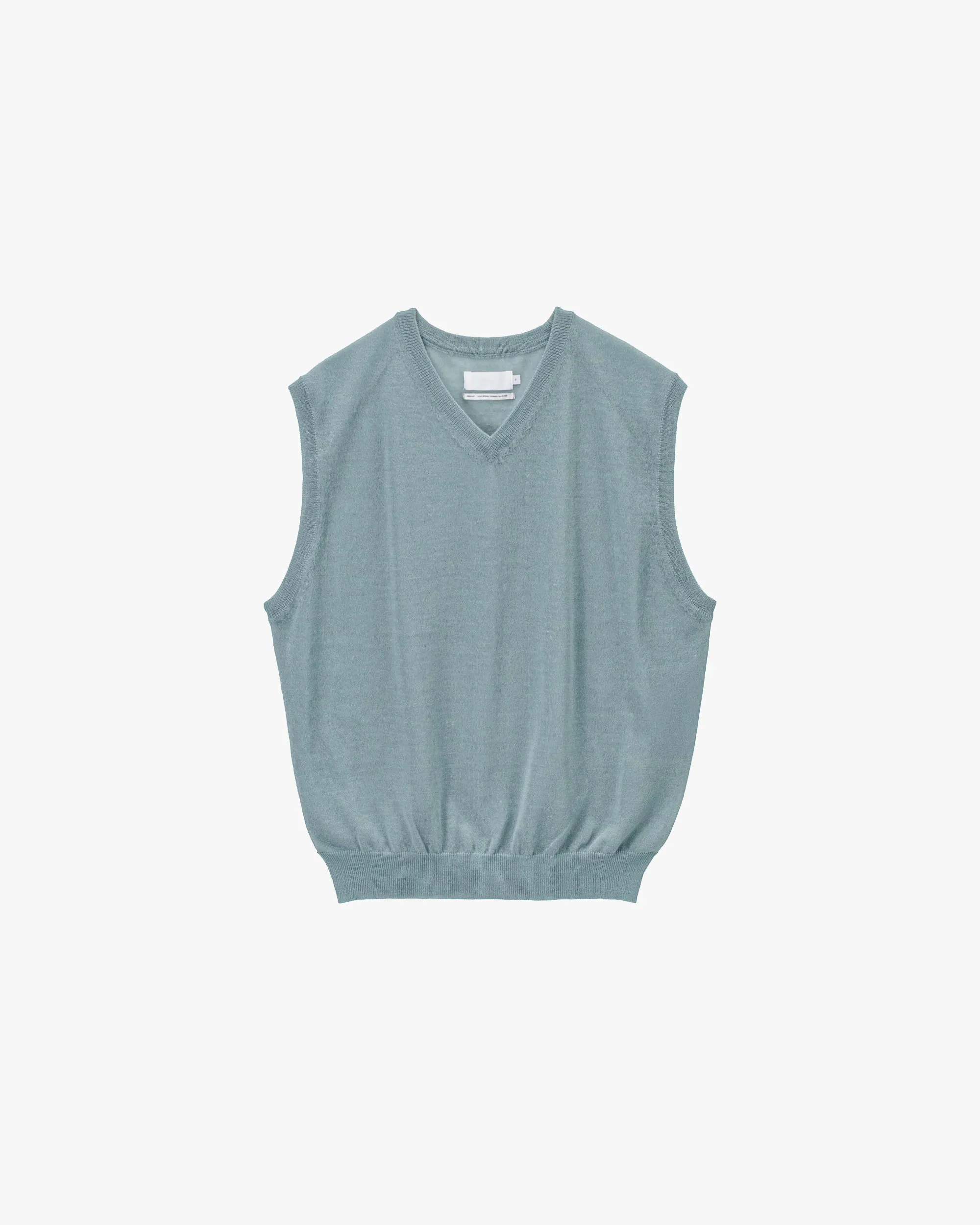 Coiled Wool Nylon V Neck Knit Vest sold by Graphpaper