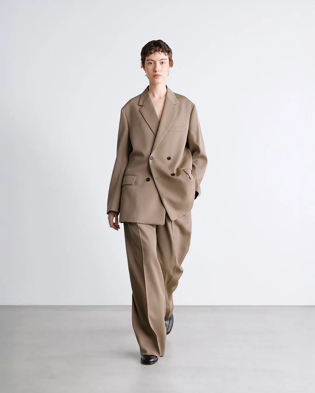 Resin Wool Gabardine Wide Straight Slacks sold by Graphpaper product image thumbnail 3