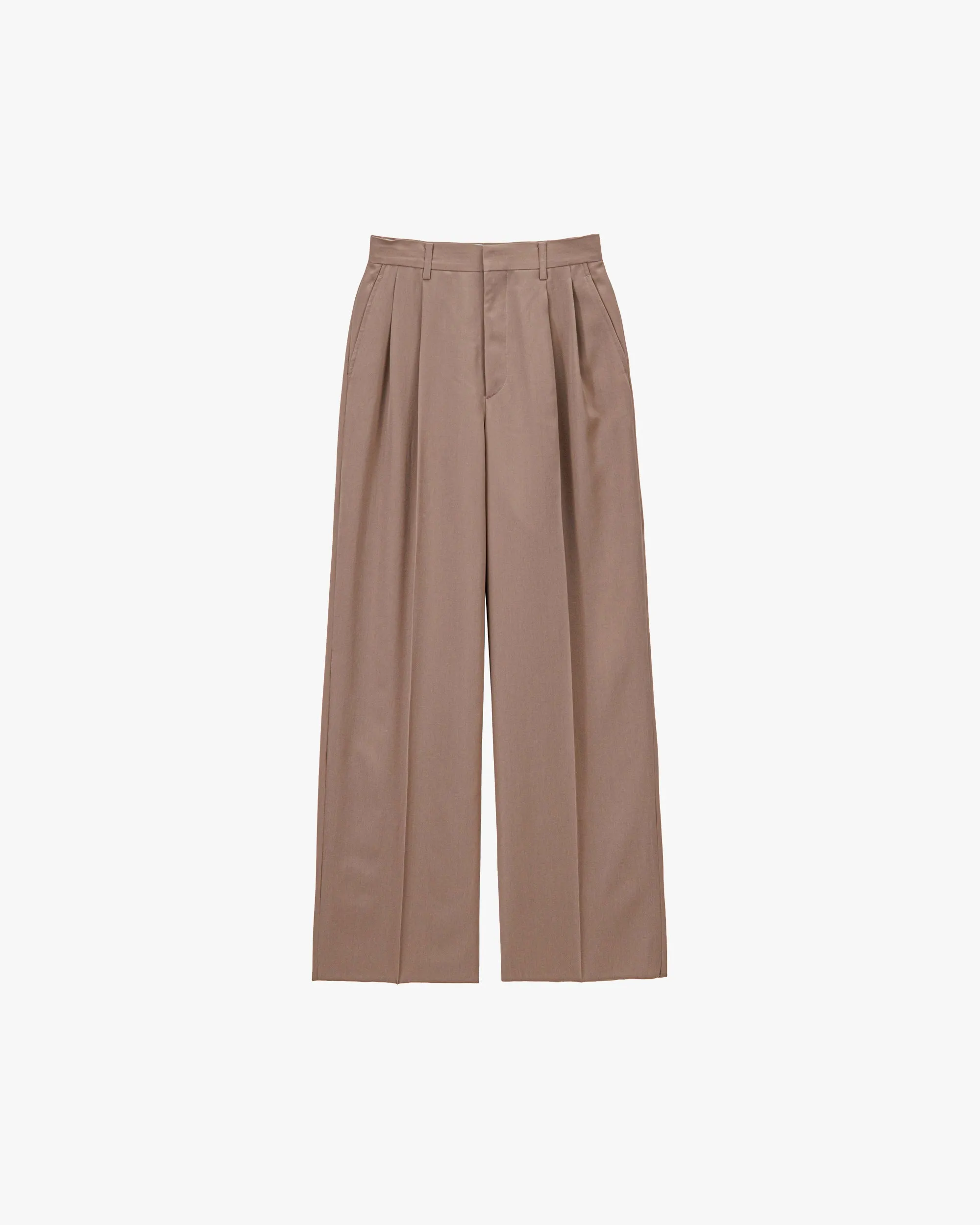Resin Wool Gabardine Wide Straight Slacks sold by Graphpaper