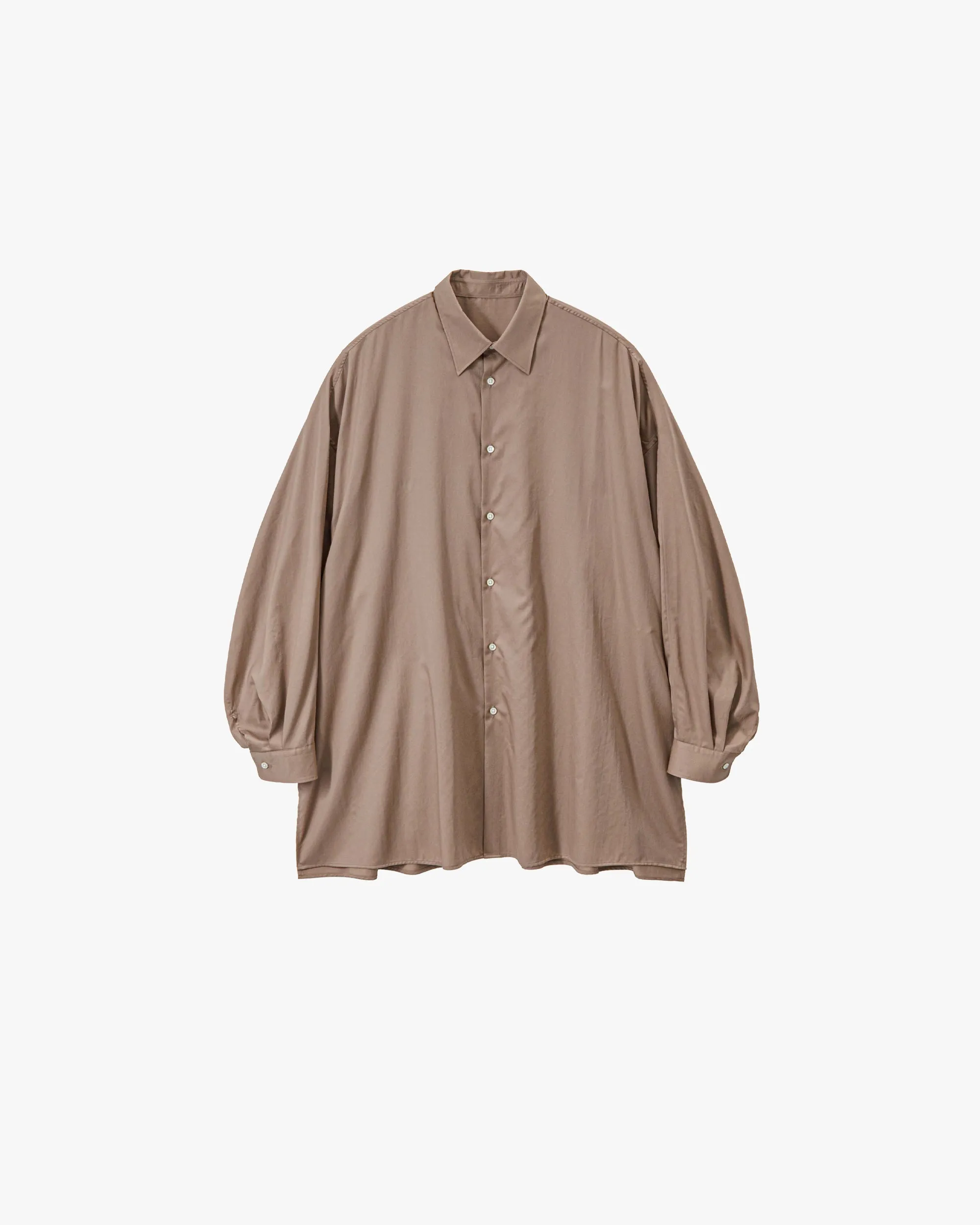 Silicon Poplin Deep Slit Regular Collar Shirt sold by Graphpaper product image thumbnail 3