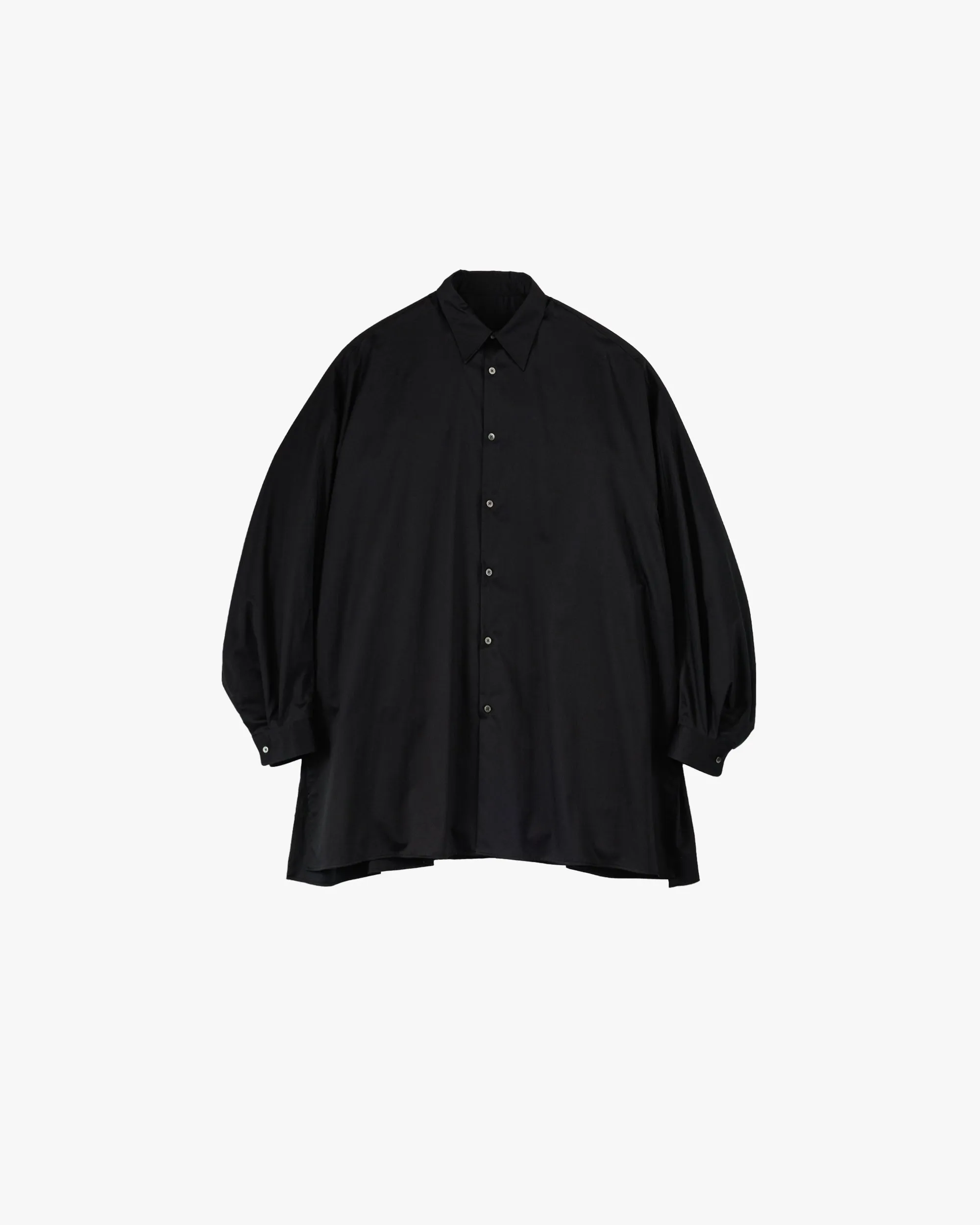 Silicon Poplin Deep Slit Regular Collar Shirt sold by Graphpaper product image thumbnail 4