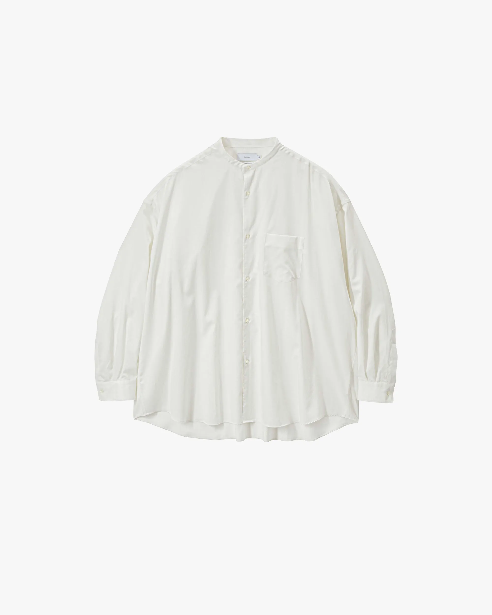 Silicon Poplin Oversized Band Collar Shirt sold by Graphpaper product image thumbnail 2