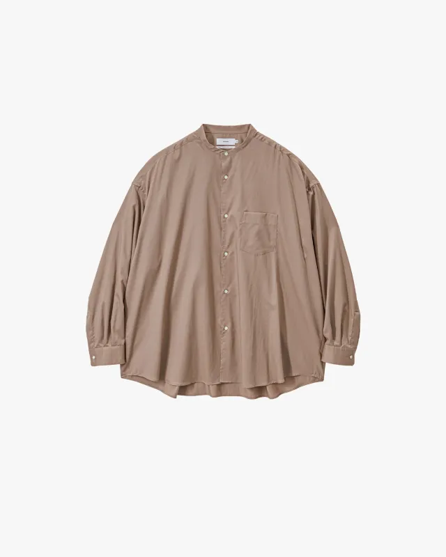 Silicon Poplin Oversized Band Collar Shirt sold by Graphpaper
