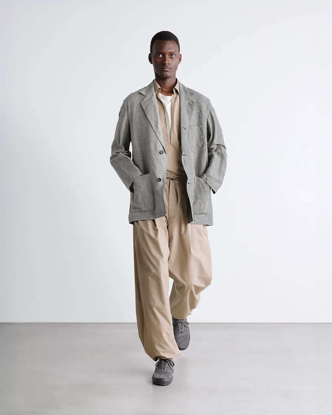 Linen Cupro Back Satin Work Jacket sold by Graphpaper product image thumbnail 4