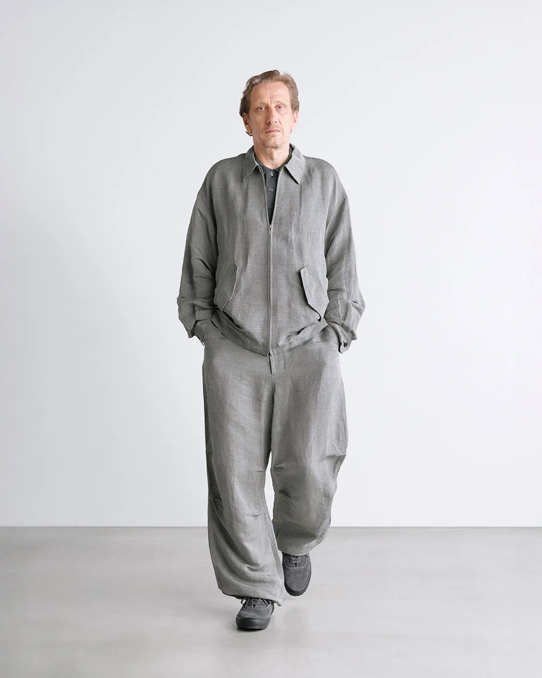 Linen Cupro Hopsack Harrington Jacket sold by Graphpaper product image thumbnail 4