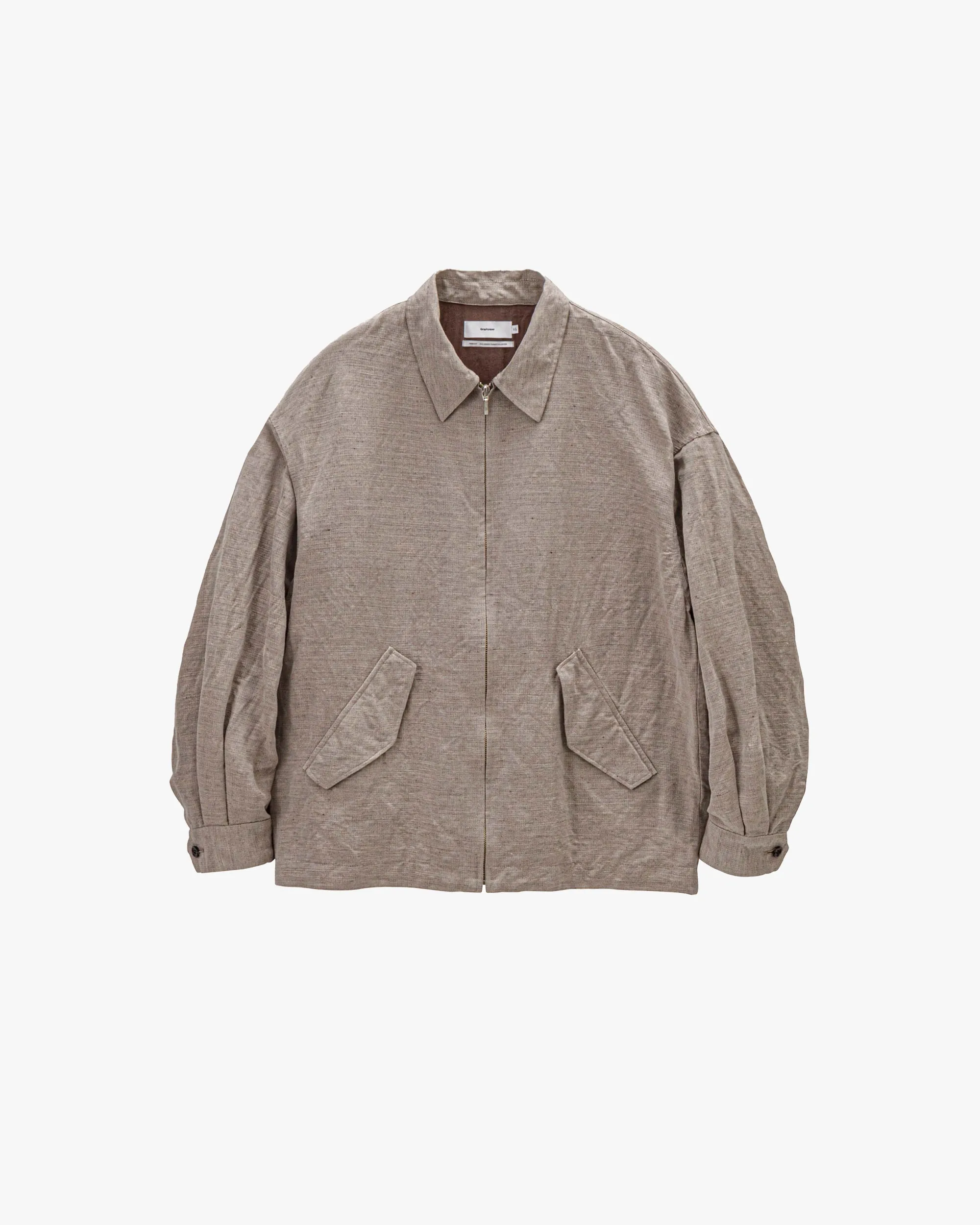 Linen Cupro Hopsack Harrington Jacket sold by Graphpaper product image thumbnail 2