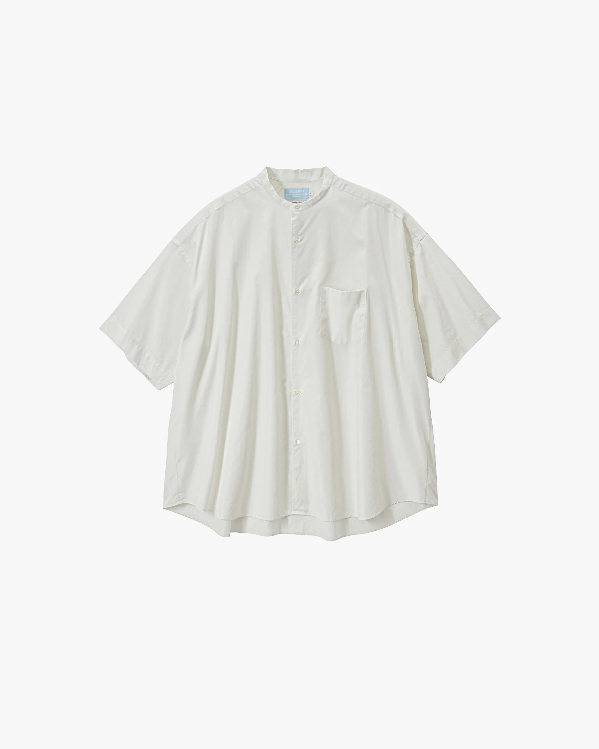 ALUMO for Graphpaper S/S Oversized Band Collar Shirt sold by Graphpaper