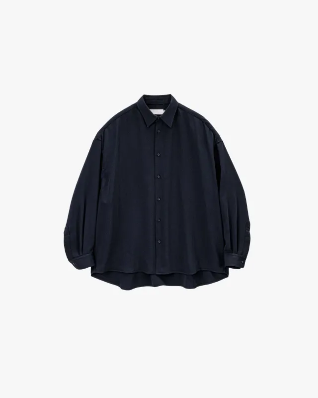 Satin Oversized Regular Collar Shirt made by Graphpaper