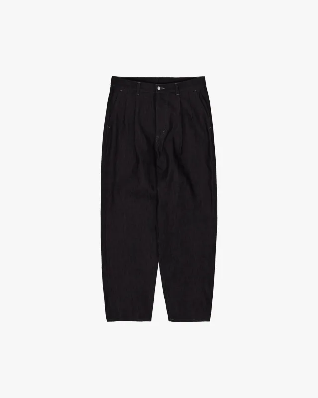 Selvage Denim Two Tuck Tapered Pants made by Graphpaper