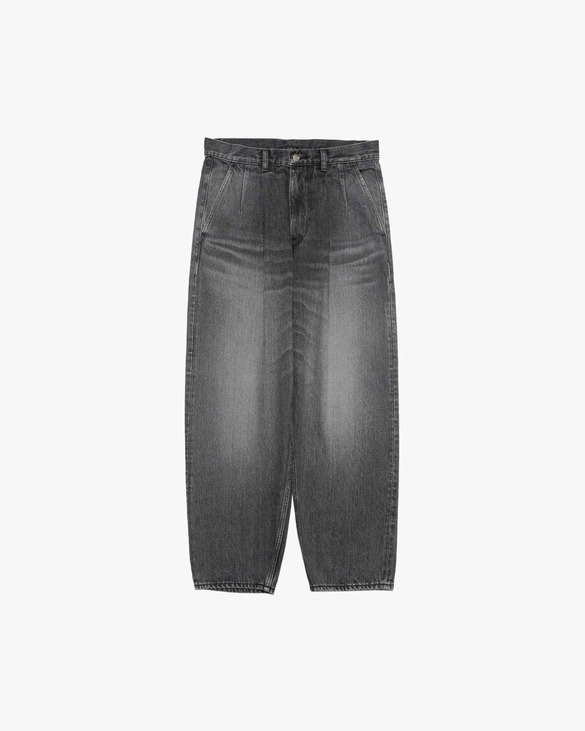 Selvage Denim Two Tuck Tapered Pants -LIGHT FADE- sold by Graphpaper