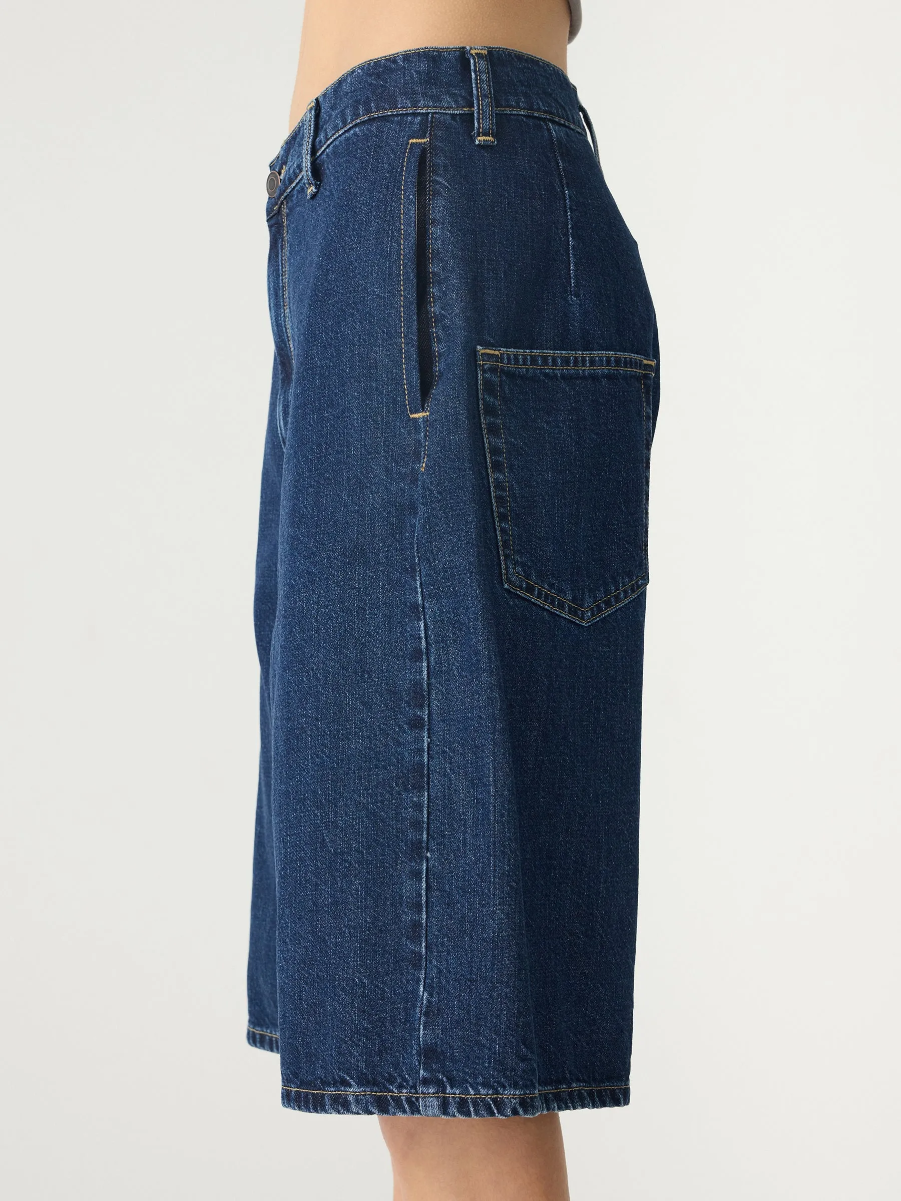 Wide Leg Denim Short sold by Bassike product image thumbnail 3